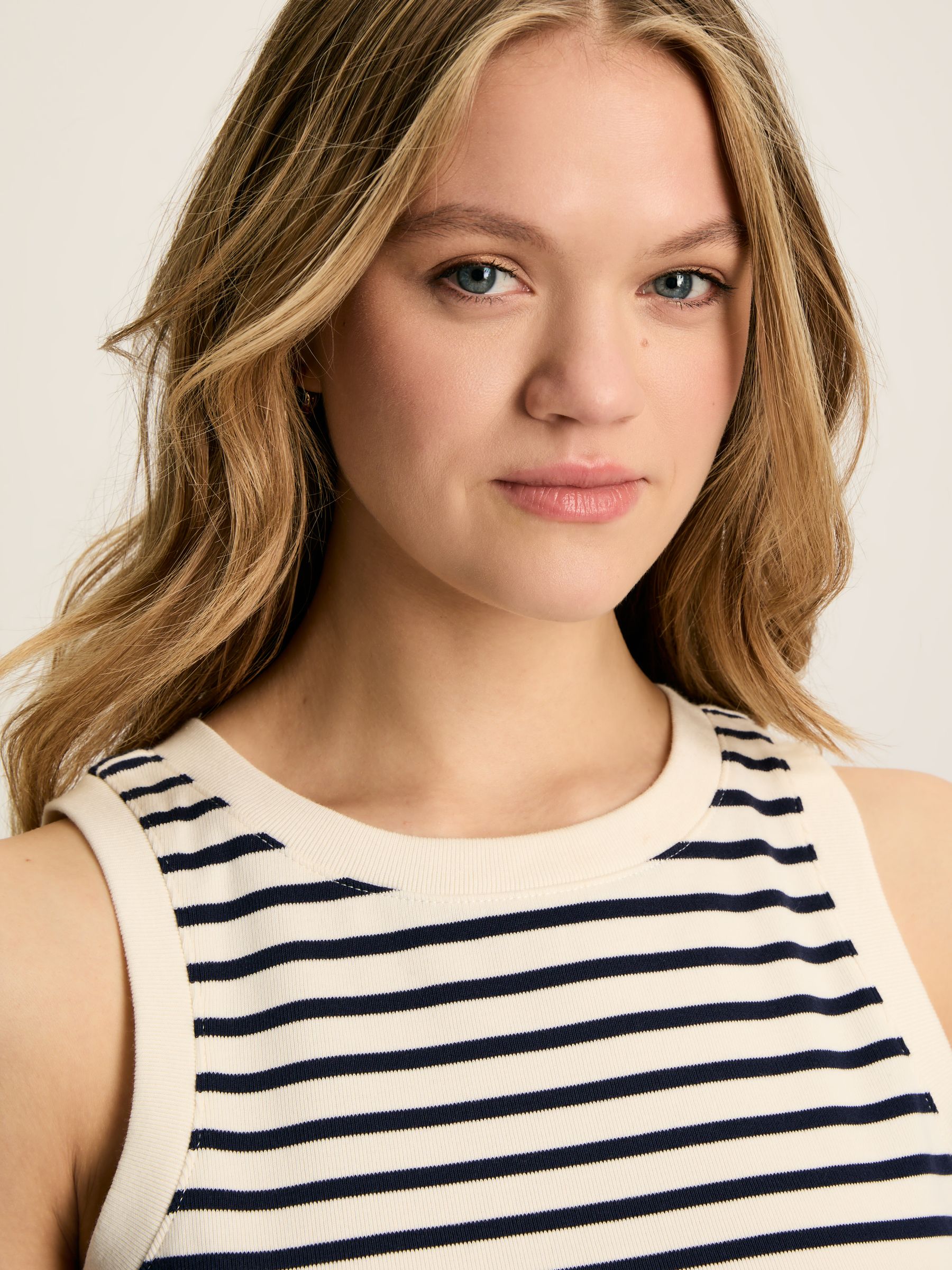 Harbour Cream & Navy Striped Jersey Vest - Image 5 of 7