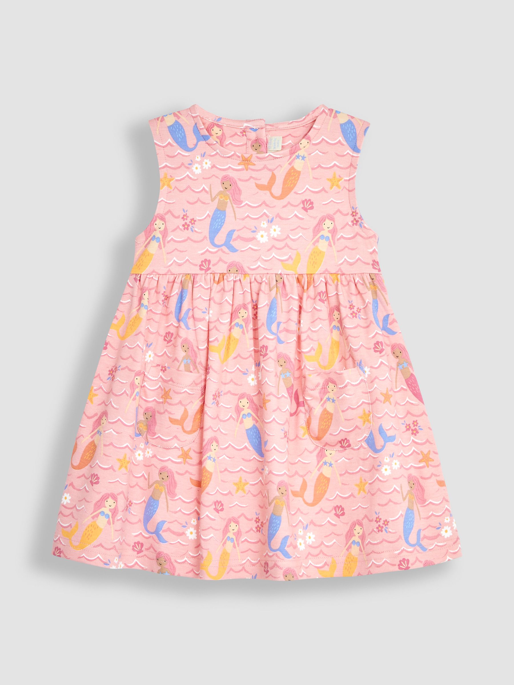 Pale Pink Mermaid With Pet In Pocket Tiered Dress - Image 1 of 3