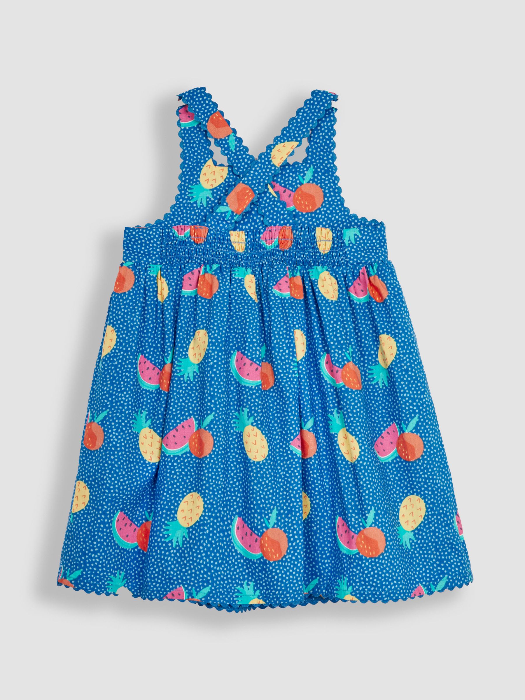 Blue Bright Fruits Cross Back Dress - Image 2 of 3