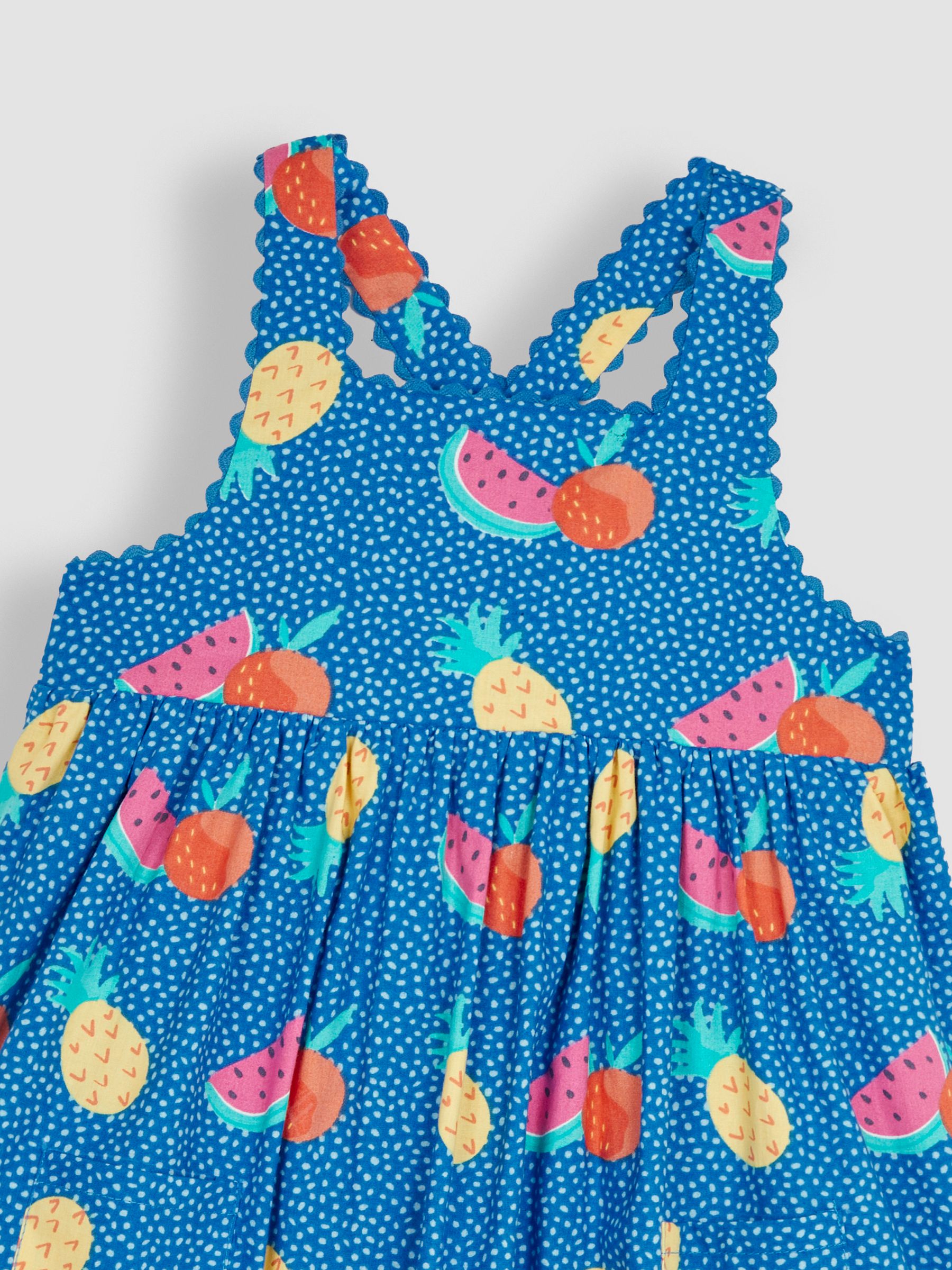 Blue Bright Fruits Cross Back Dress - Image 3 of 3