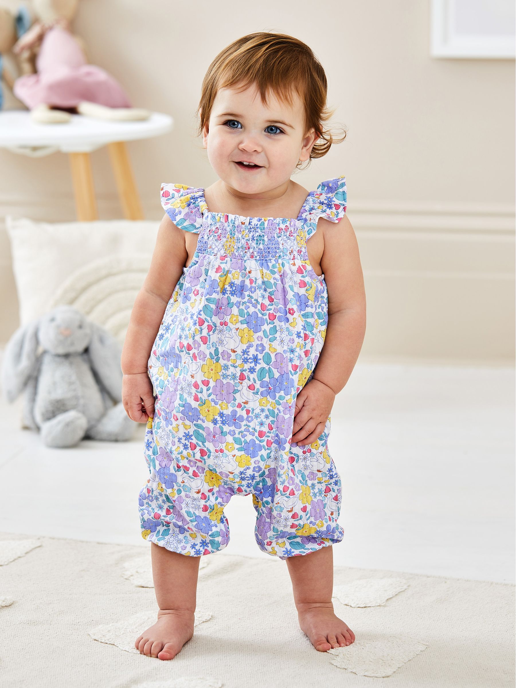 Lilac Purple Duck Floral Sunsuit - Image 1 of 4