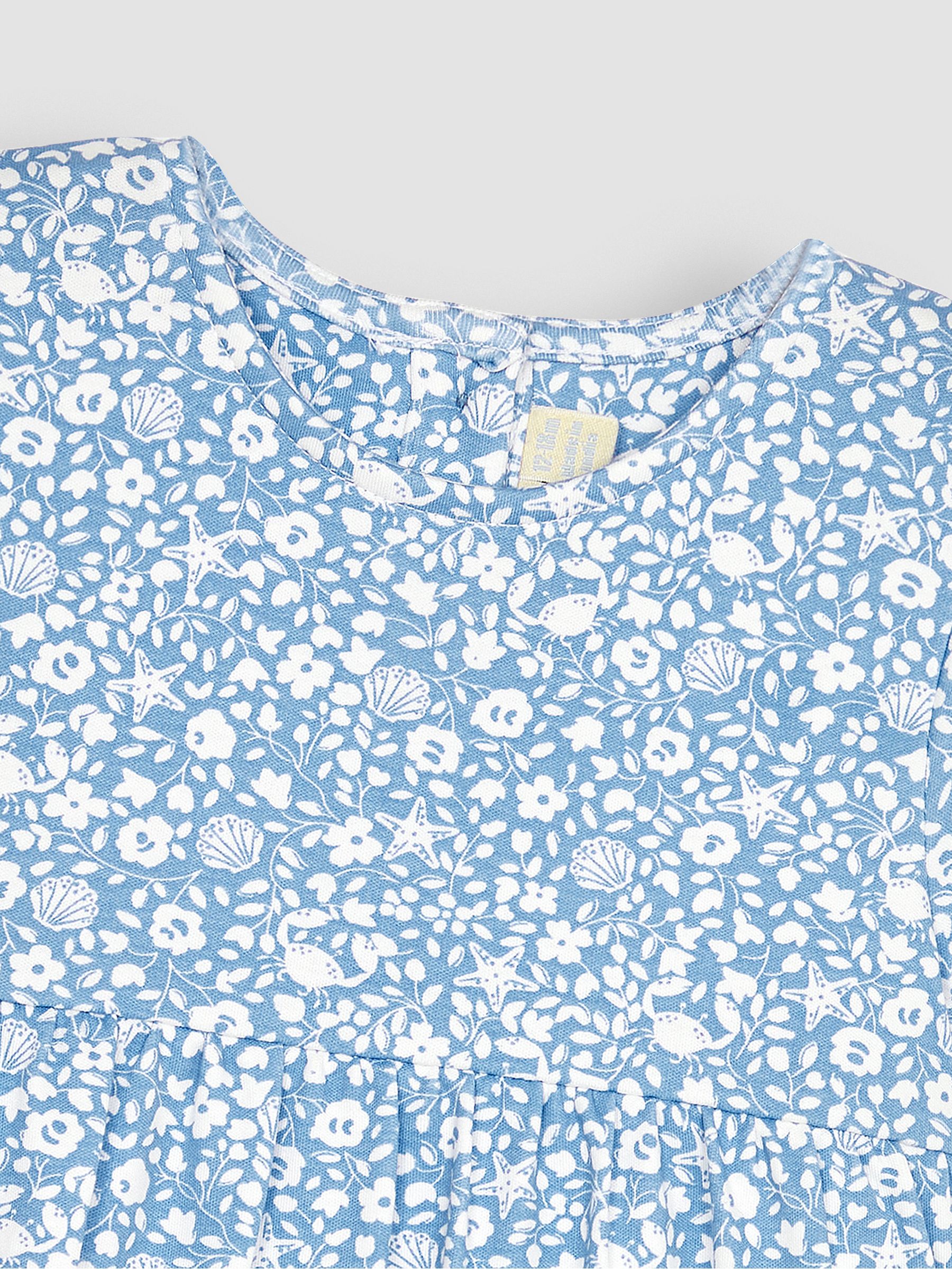 Cornflower Blue Nautical Appliqué Hem Jersey Dress - Image 2 of 3