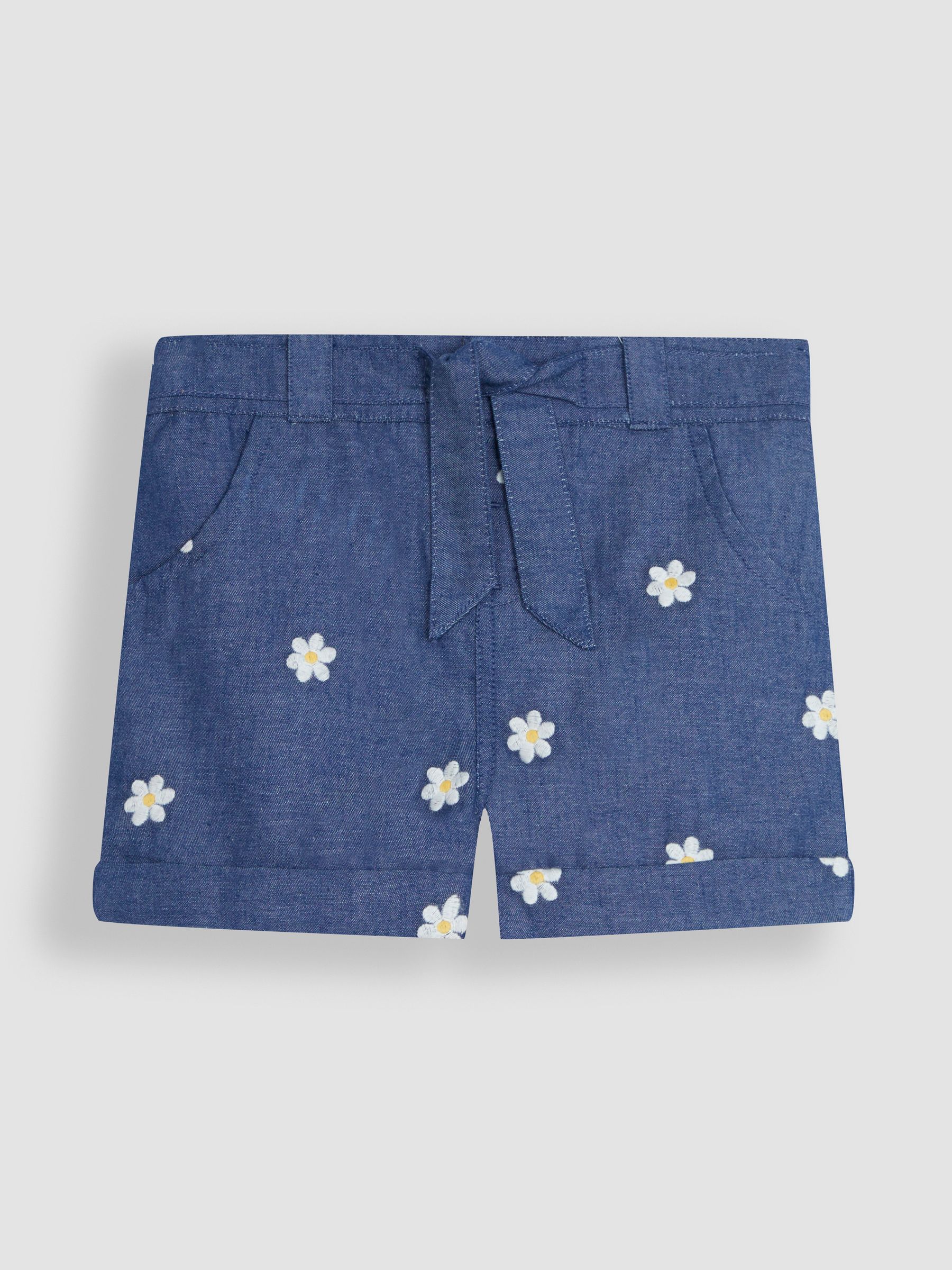 Chambray Daisy Embroidered Pretty Shorts - Image 3 of 5