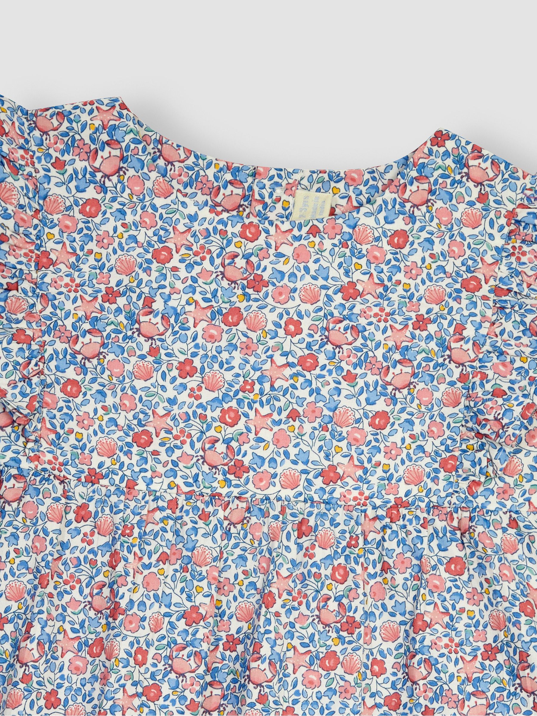 Blue 2-Piece Seaside Ditsy Floral Blouse & Leggings Set - Image 3 of 4