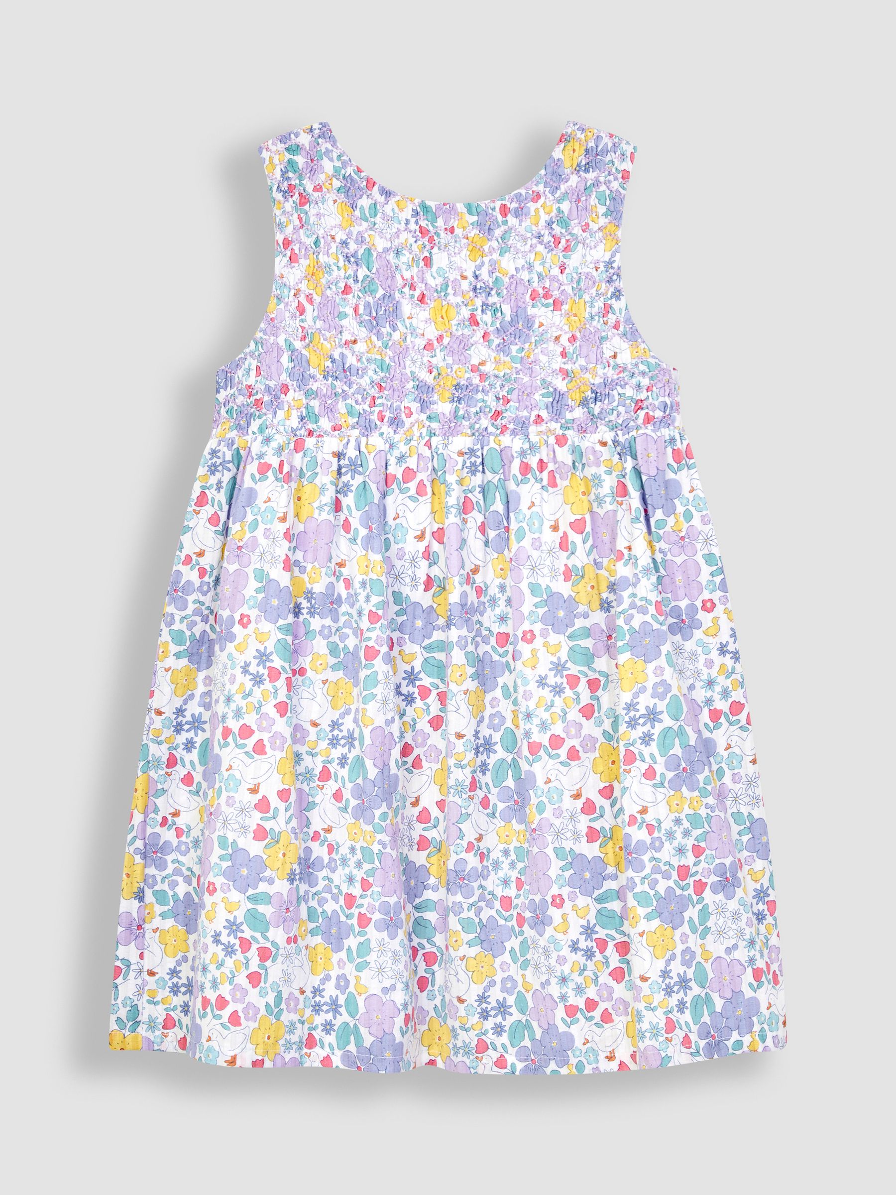 Lilac Purple Duck Floral Smocked Dress - Image 1 of 3