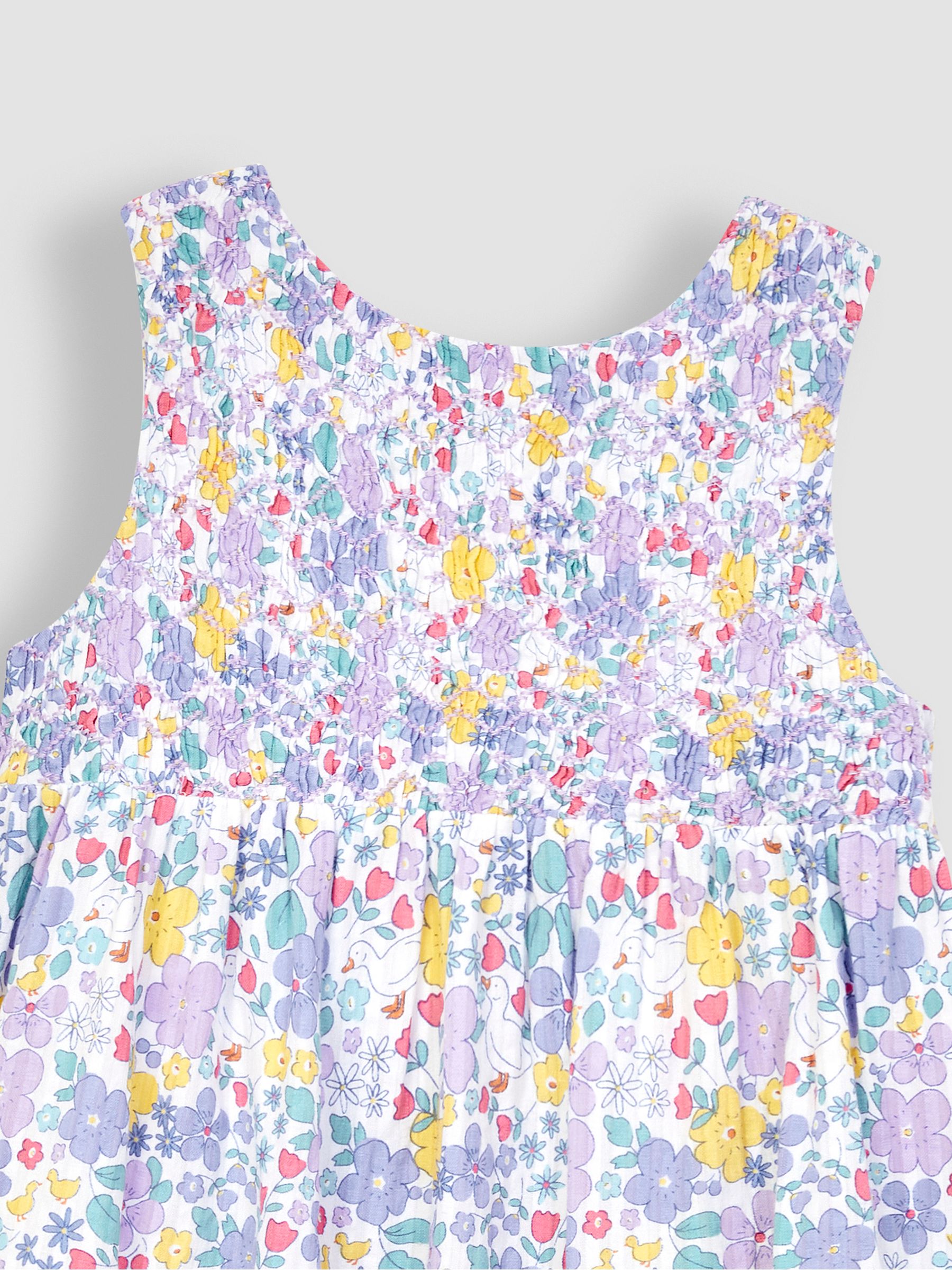 Lilac Purple Duck Floral Smocked Dress - Image 2 of 3