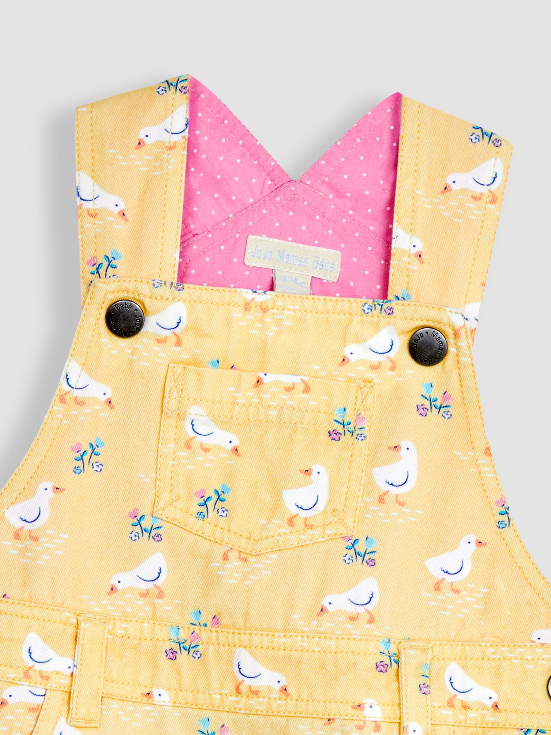Yellow Duck Twill Dungaree Dress - Image 3 of 4