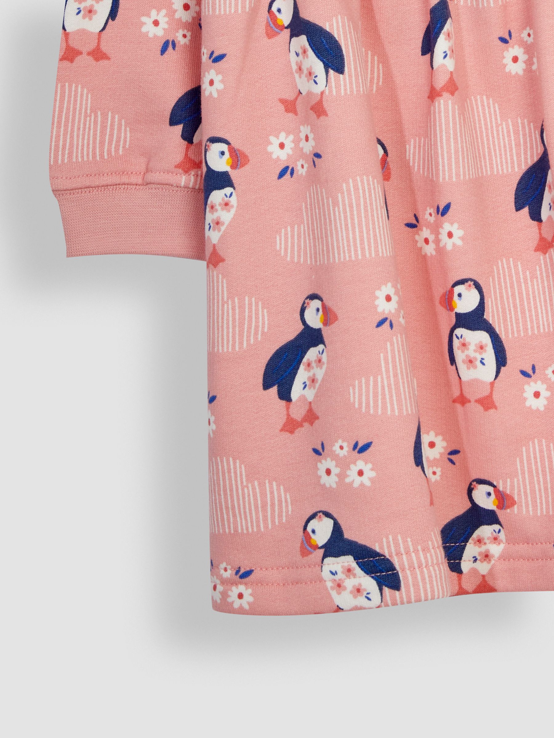 Pink Puffin Button Front Sweat Jersey Dress - Image 3 of 3