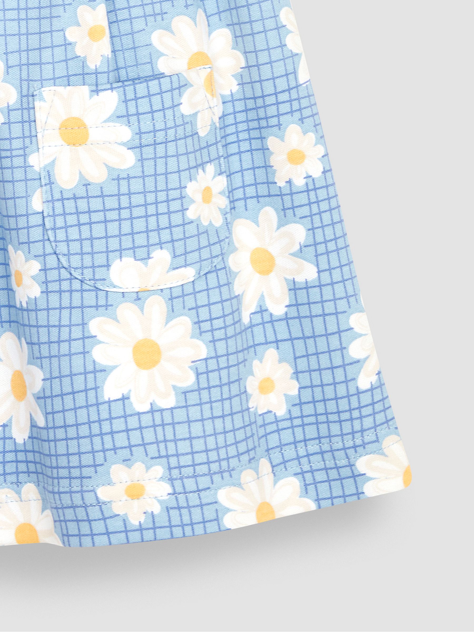Blue Daisy Button Front Jersey Dress - Image 2 of 3