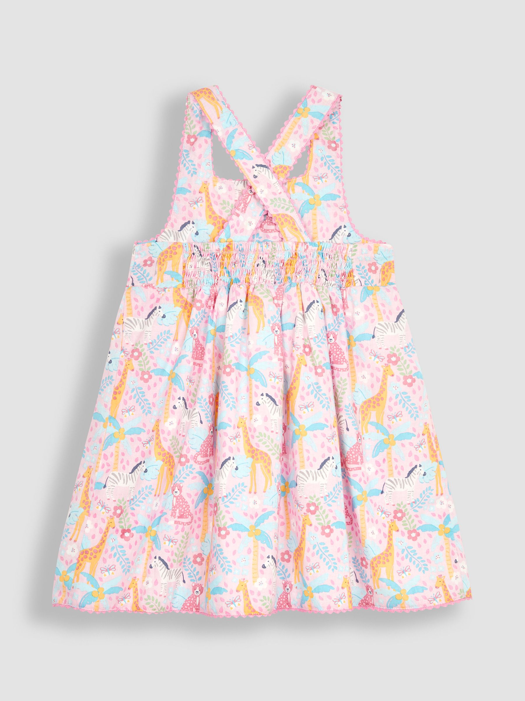 Pink Safari Animals Cross Back Dress - Image 4 of 5