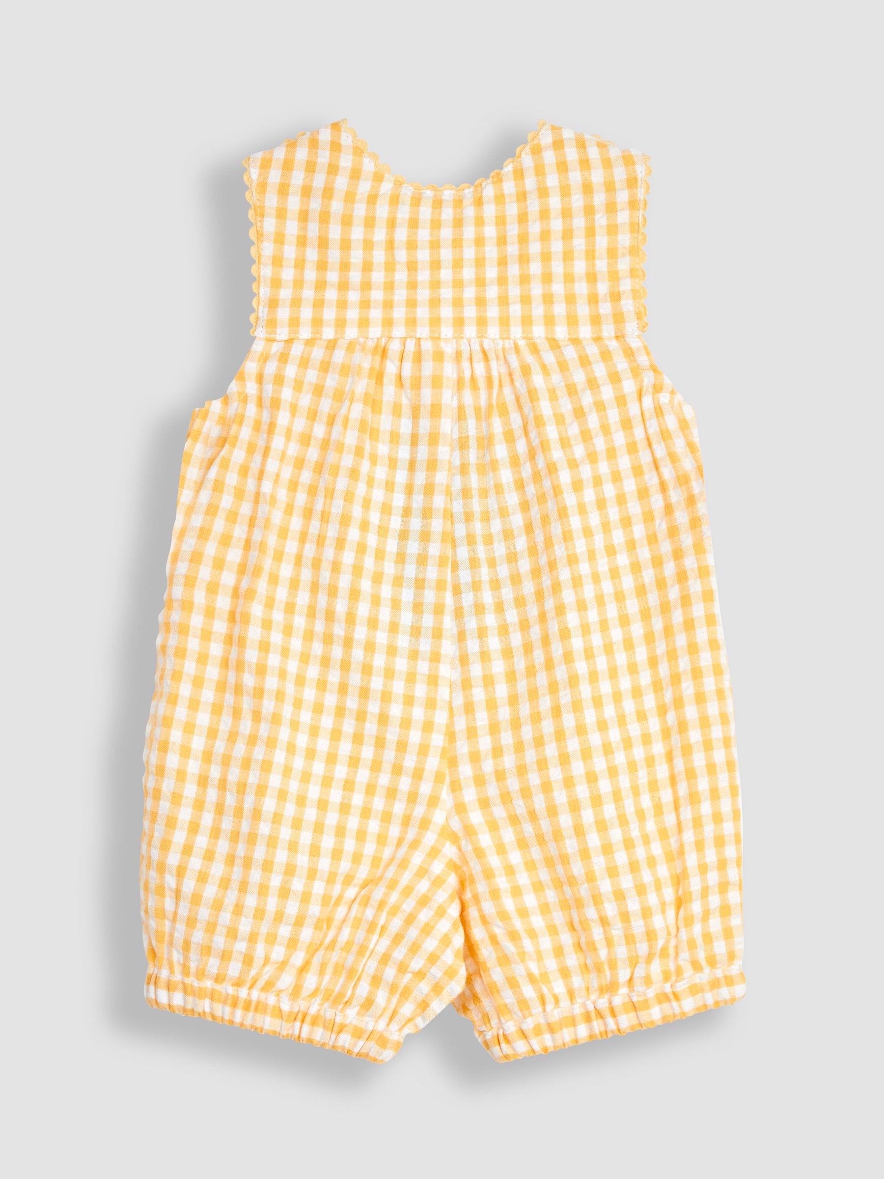 Yellow Chick Appliqué Gingham Dungarees - Image 2 of 3