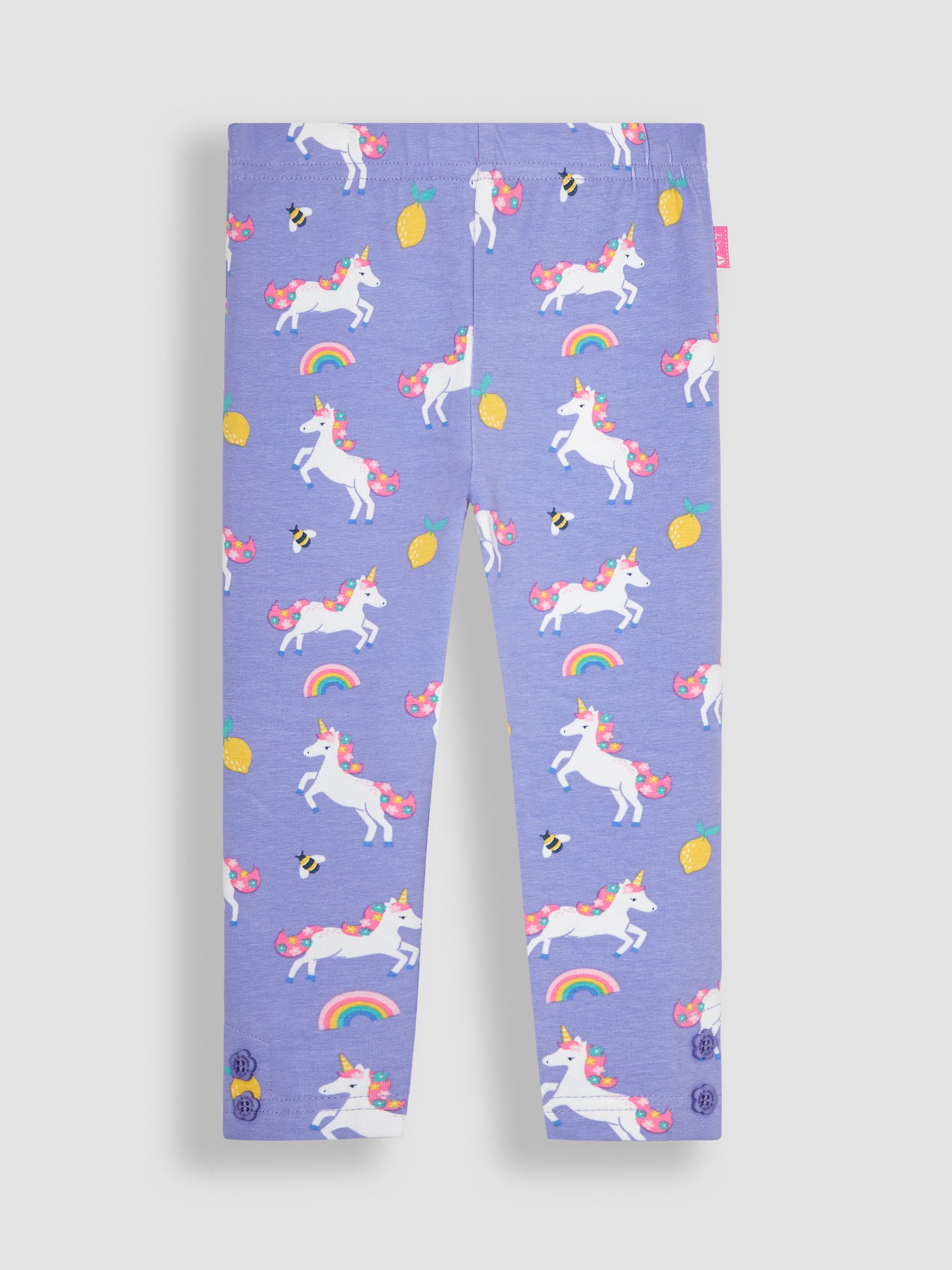 Lilac Purple Unicorn & Pink Leggings 2 Pack - Image 2 of 6
