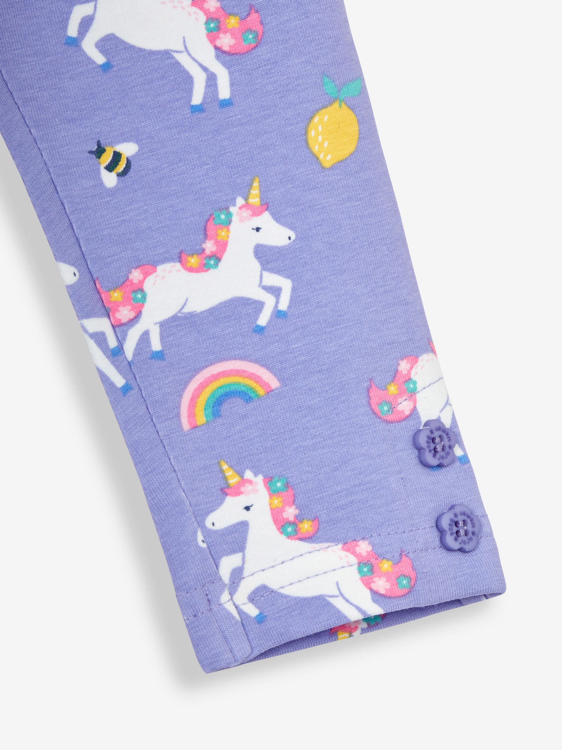 Lilac Purple Unicorn & Pink Leggings 2 Pack - Image 4 of 6