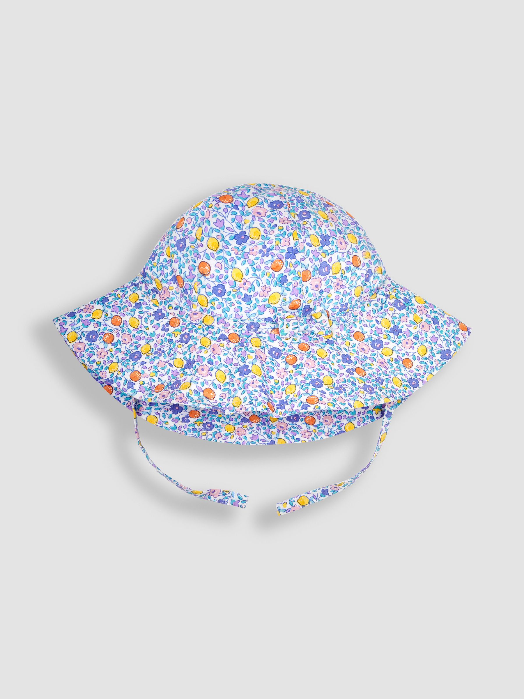 Lilac Purple Lemon Ditsy Floral Floppy Sun Hat - Image 2 of 4