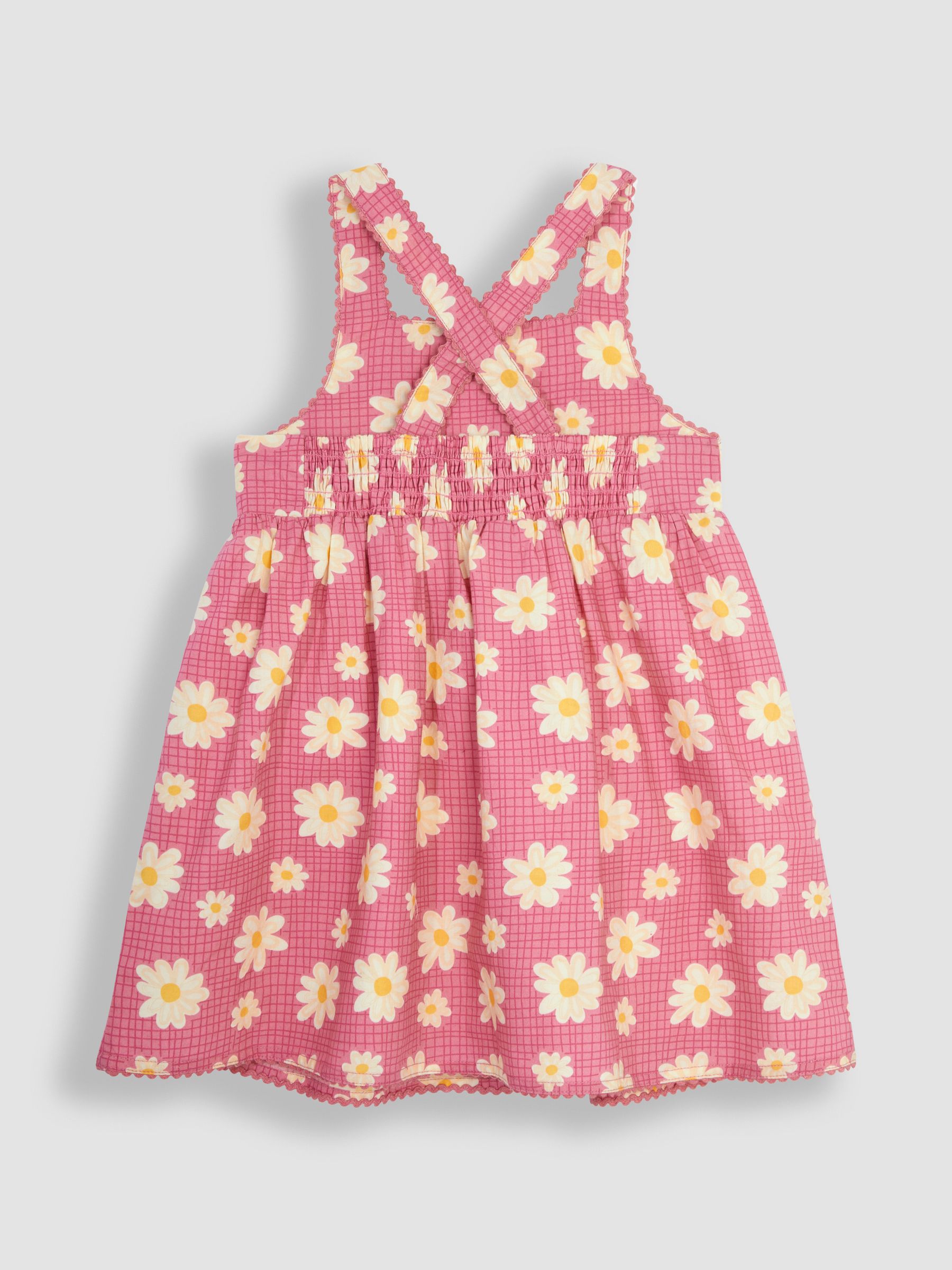Coral Pink Daisy Cross Back Dress - Image 2 of 3