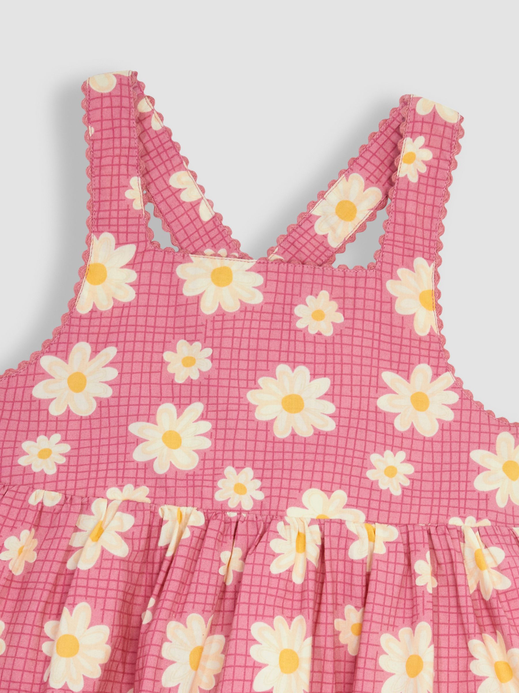 Coral Pink Daisy Cross Back Dress - Image 3 of 3