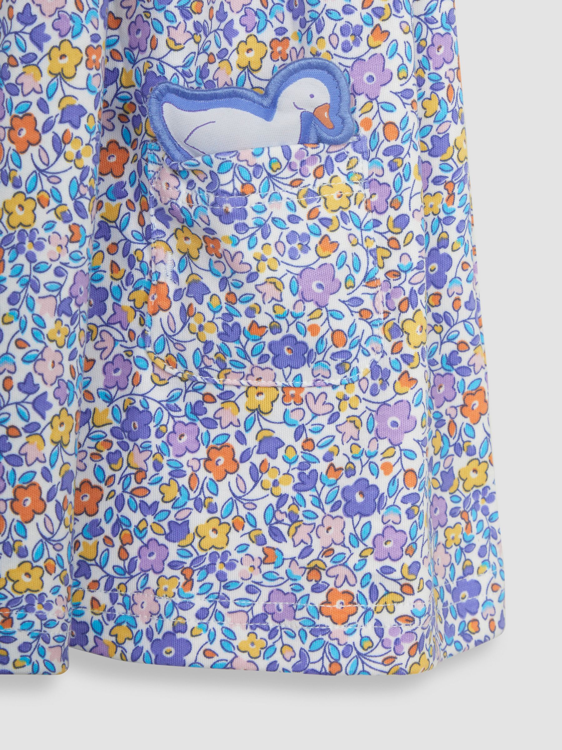Lilac Purple Ditsy Floral Peter Pan Pet In Pocket Jersey Dress - Image 4 of 4
