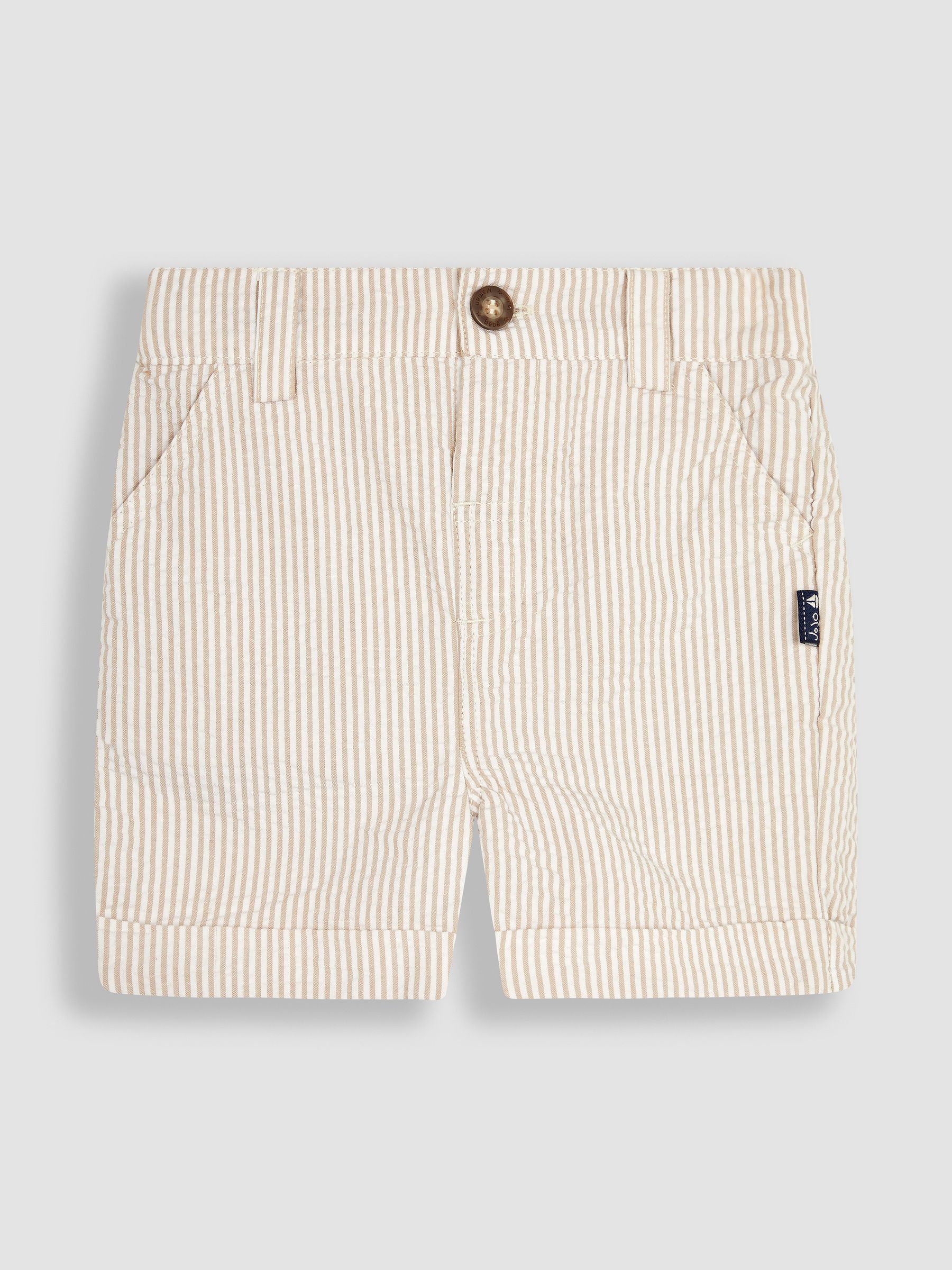 Natural Seersucker Stripe Shorts - Image 1 of 4