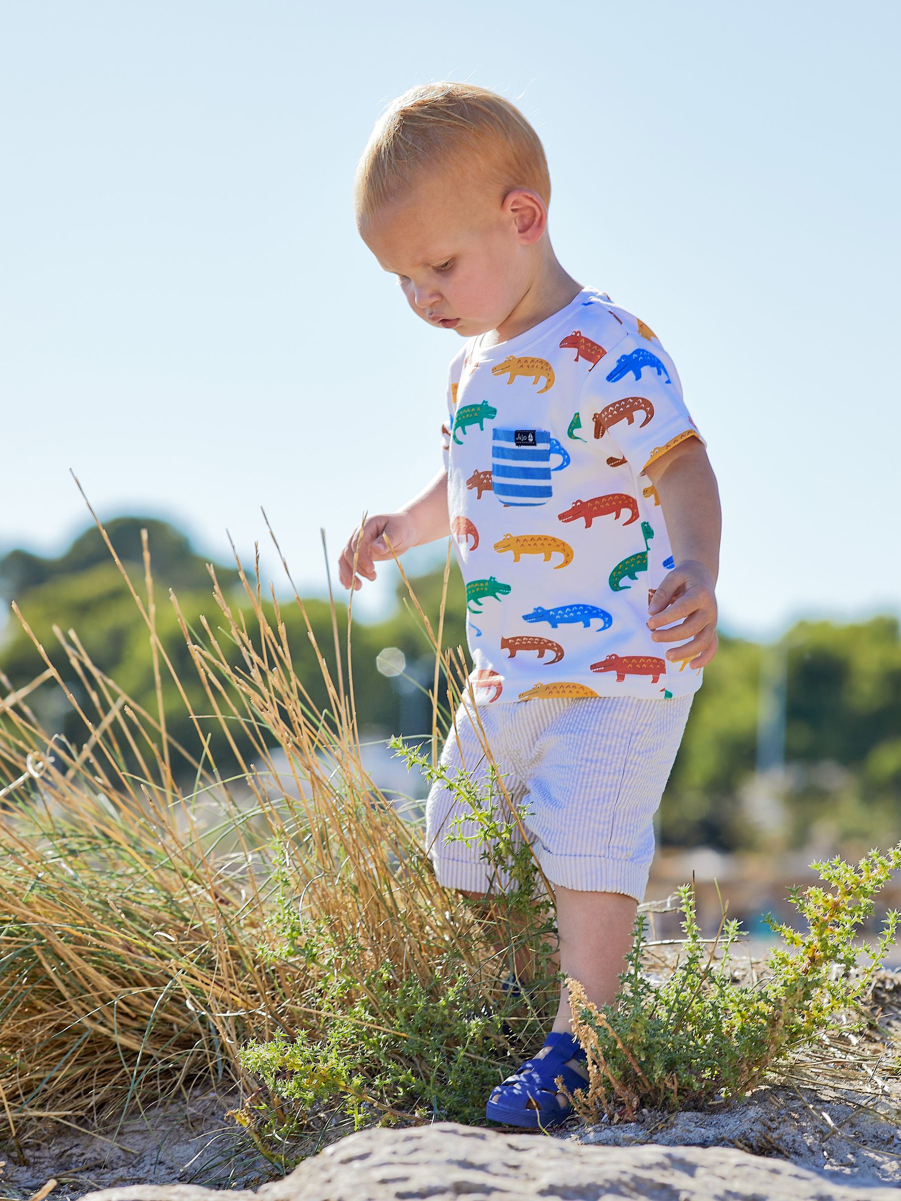 Natural Seersucker Stripe Shorts - Image 4 of 4