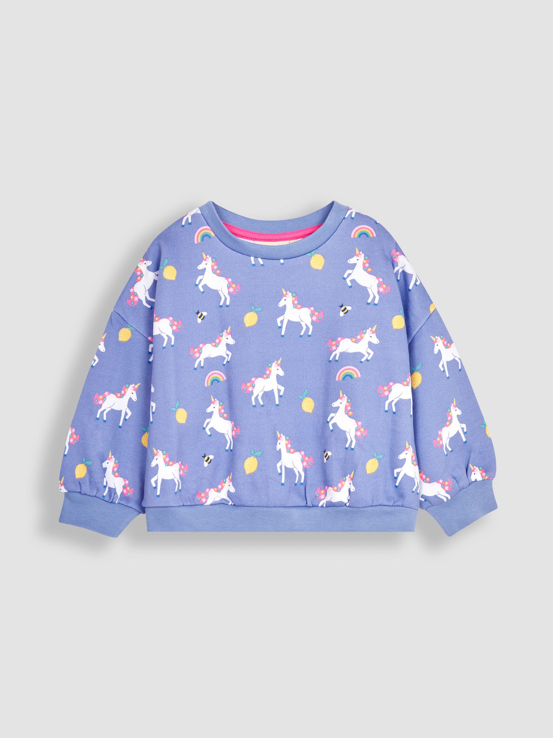 2-Piece Unicorn Sweatshirt & Joggers Set in Lilac - Image 4 of 5