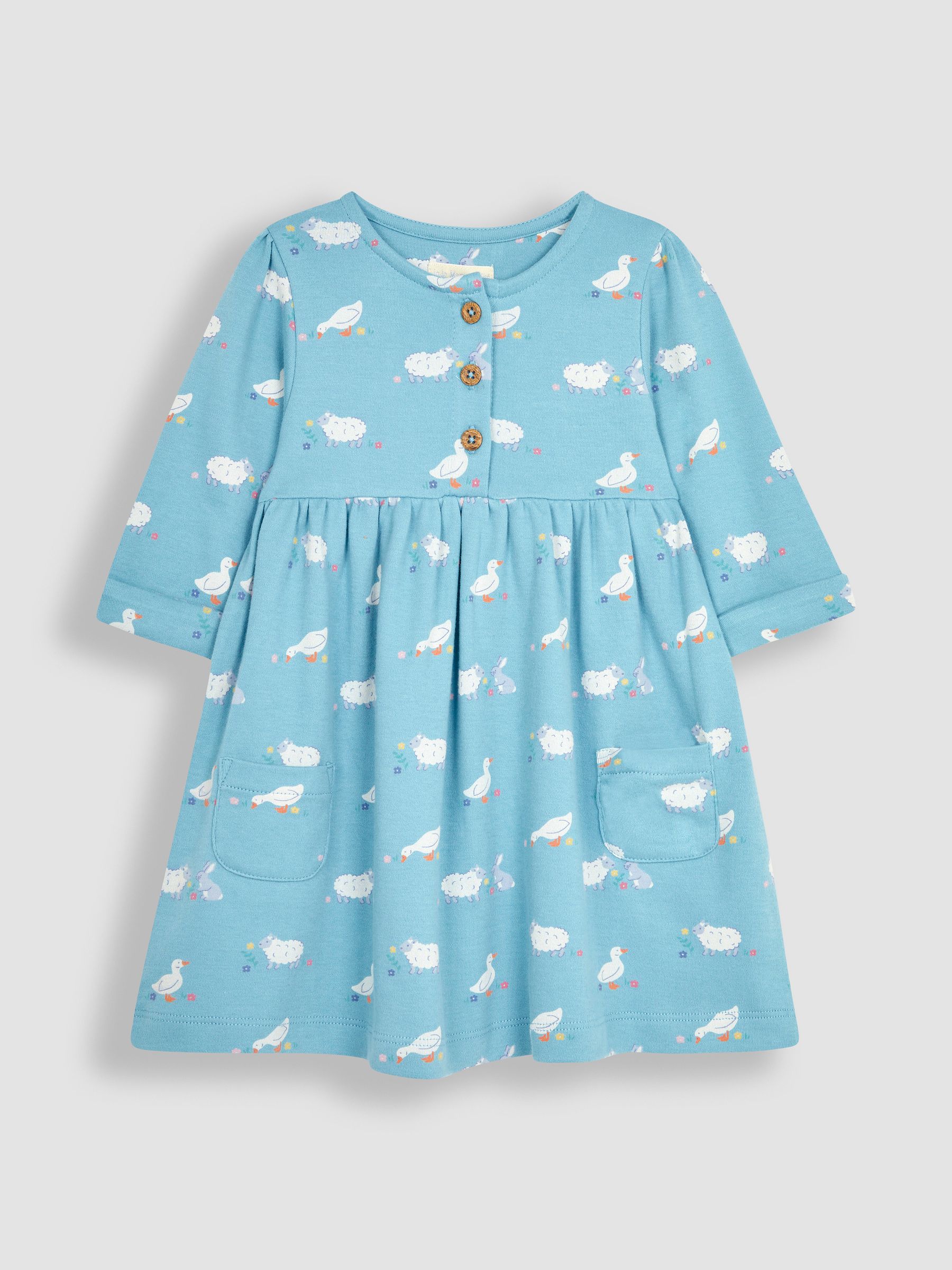 Blue Duck & Friends Button Front Pet In Pocket Button Front Dress - Image 2 of 3