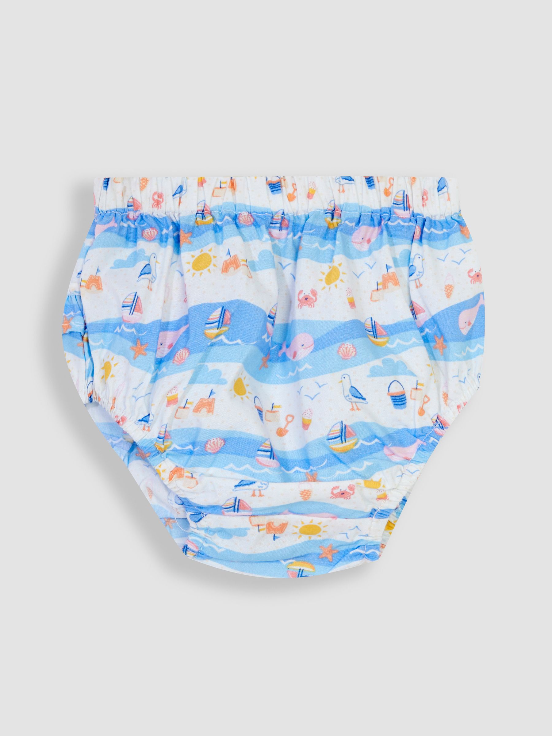 Blue Seaside Scene Wrap Baby Dress - Image 3 of 4