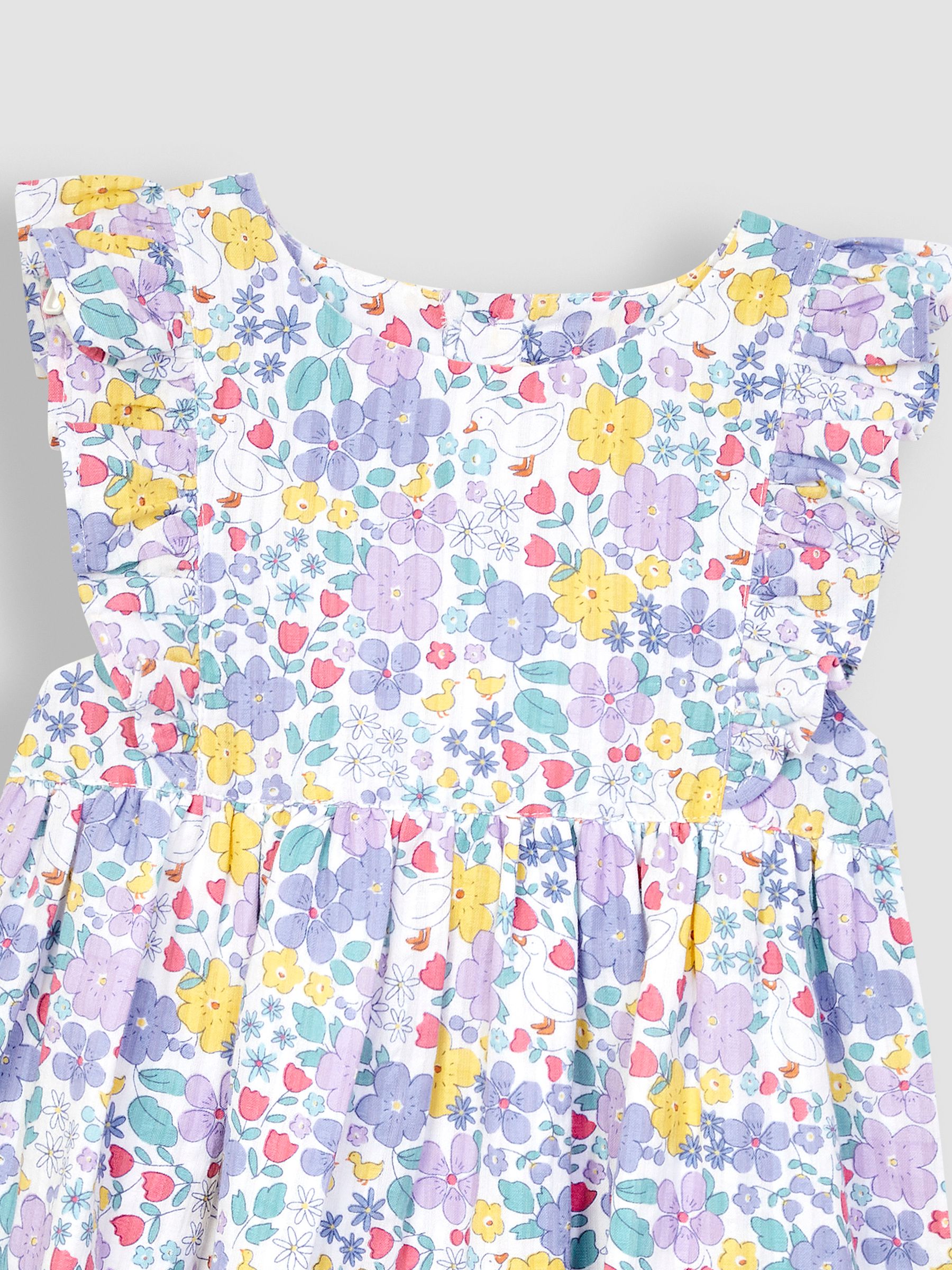 Lilac Purple Duck Floral Pretty Summer Dress - Image 2 of 3