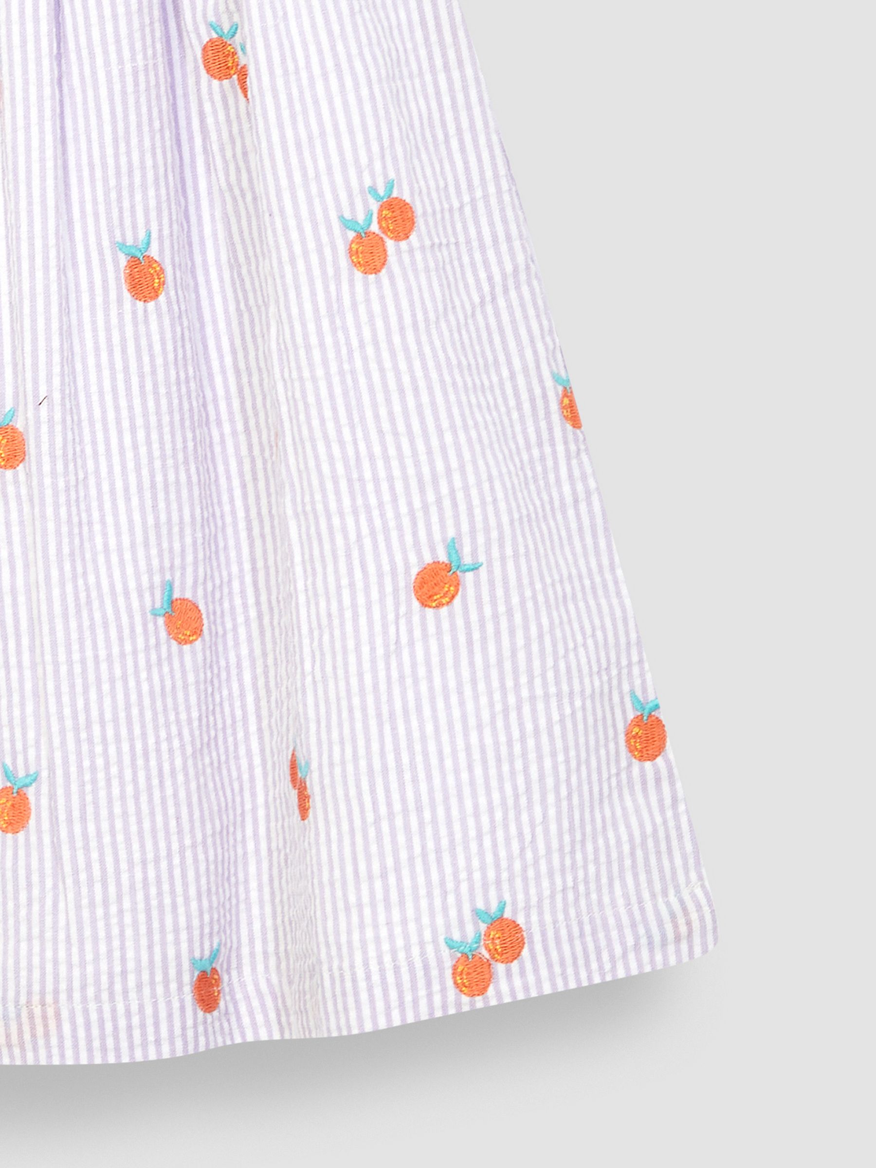 Lilac Orange Stripe Embroidered Summer Dress - Image 3 of 3