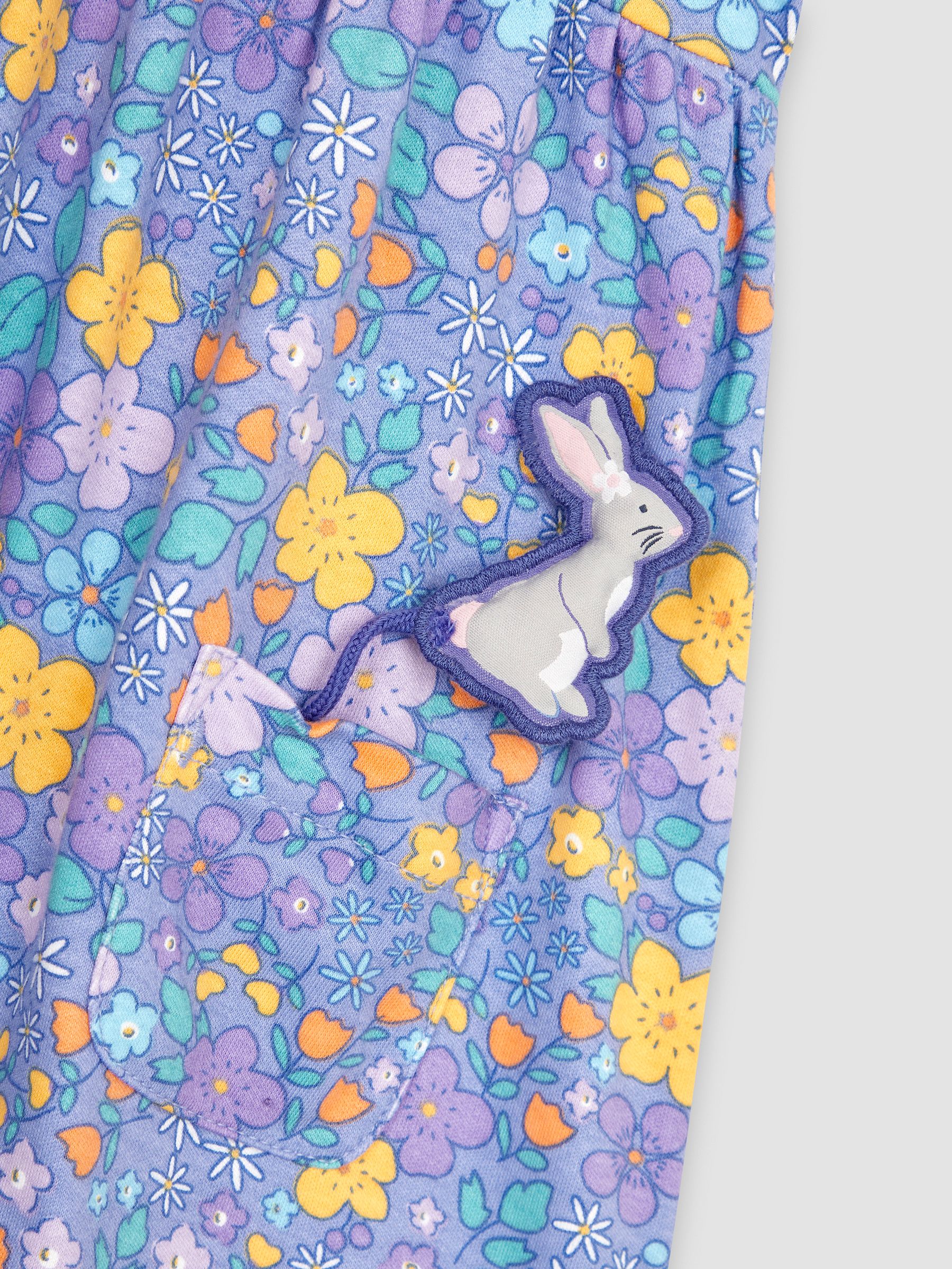 Lilac Purple Floral Peter Pan Pet In Pocket Jersey Dress - Image 3 of 3