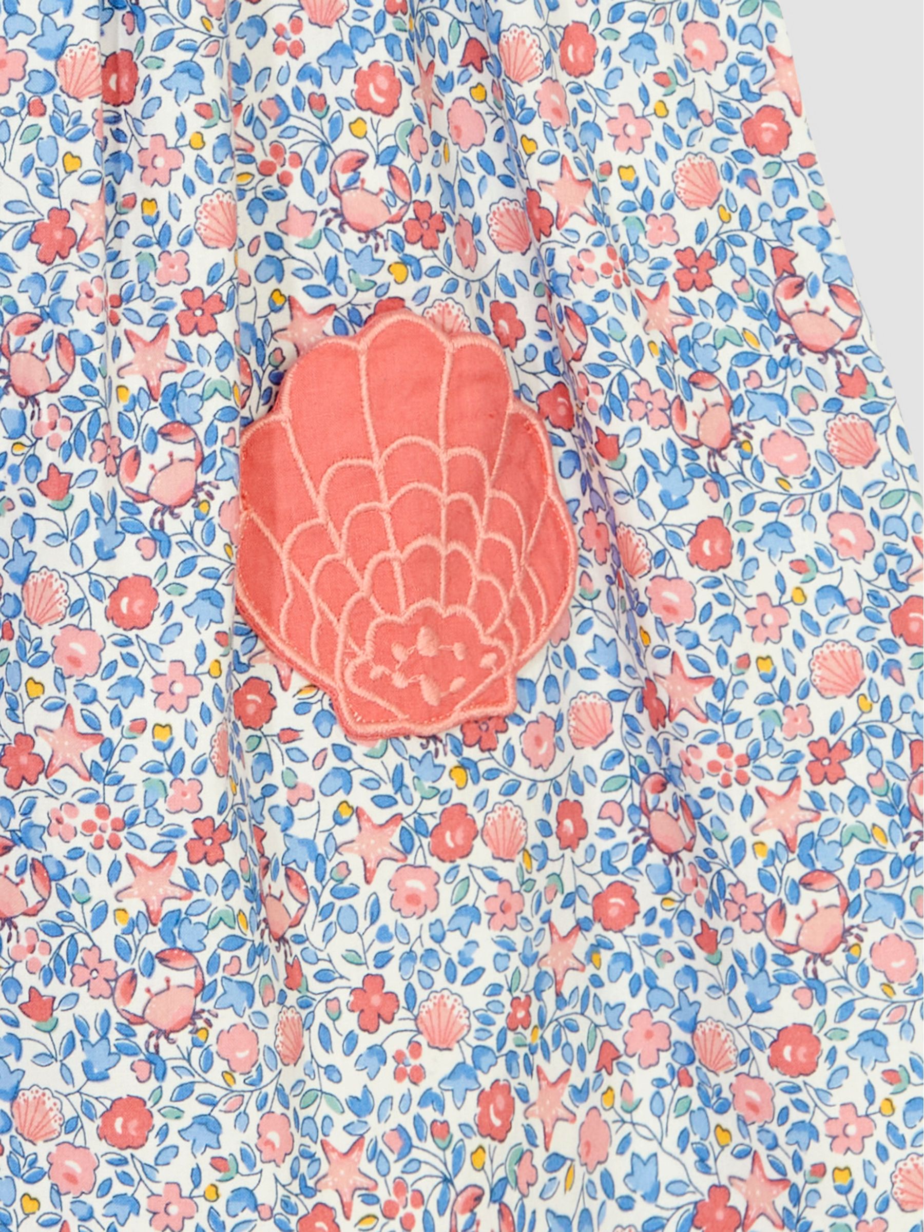Blue Seaside Ditsy Floral Novelty Pocket Dress - Image 2 of 3