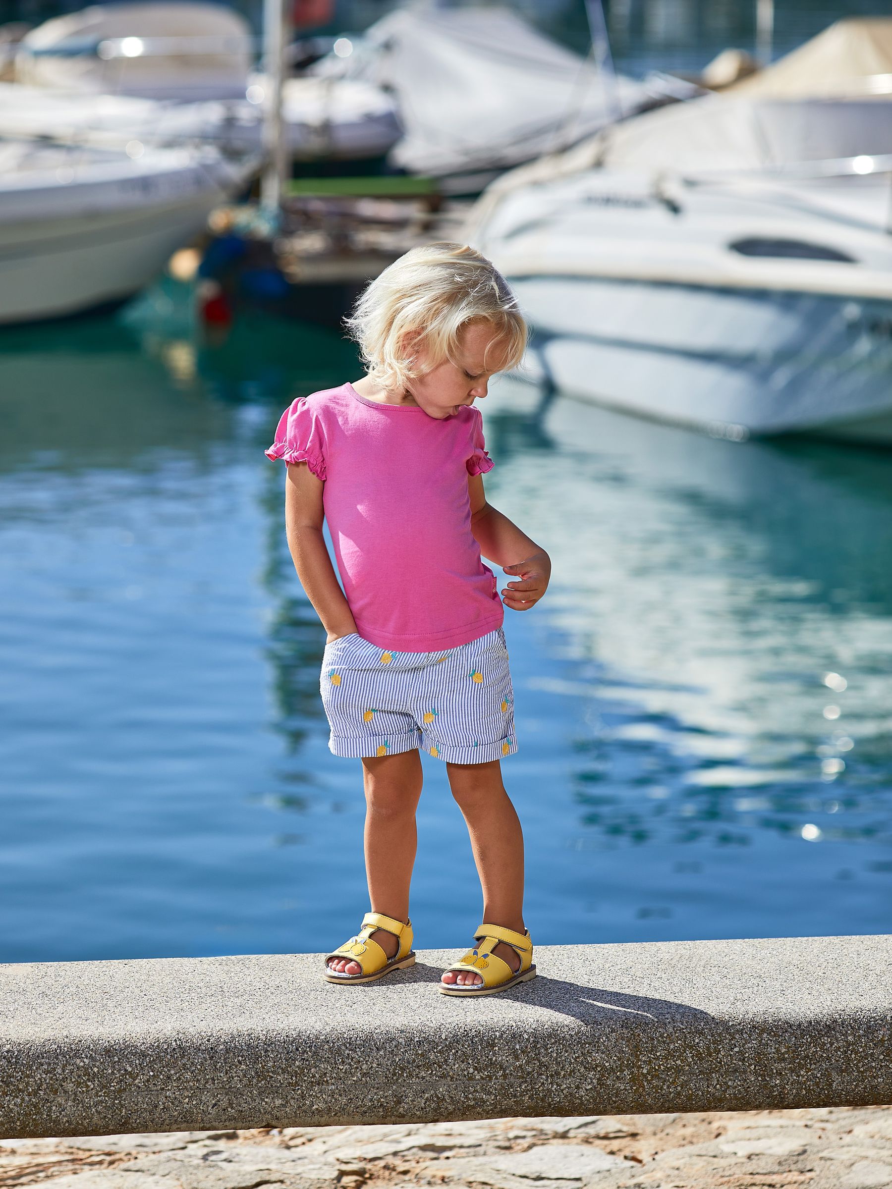 Blue Lemon Embroidered Seersucker Pretty Shorts - Image 1 of 4