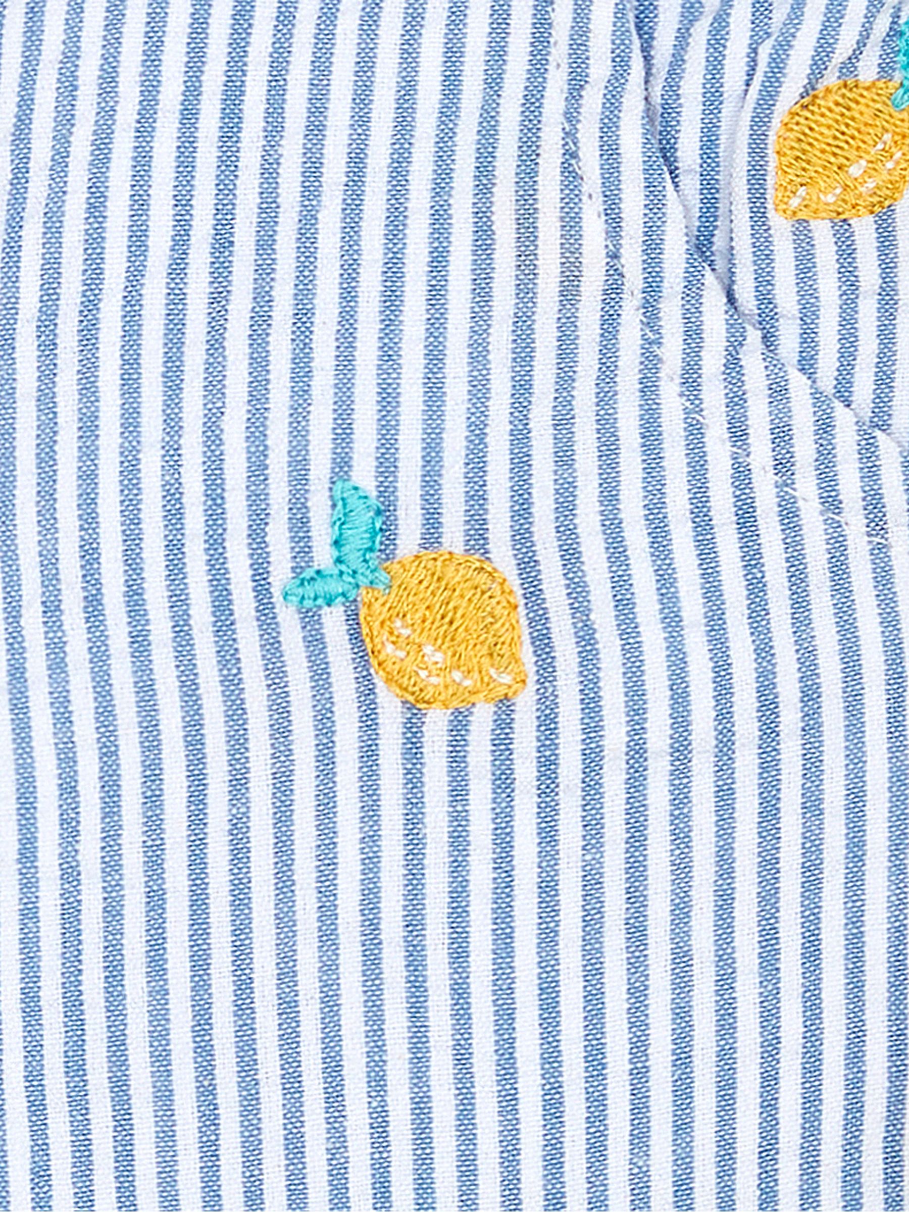 Blue Lemon Embroidered Seersucker Pretty Shorts - Image 4 of 4