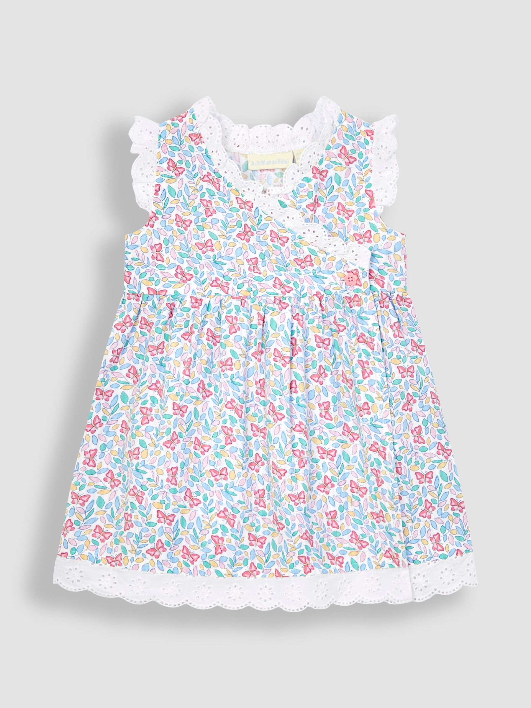 Pink Butterfly Wrap Baby Dress - Image 1 of 3
