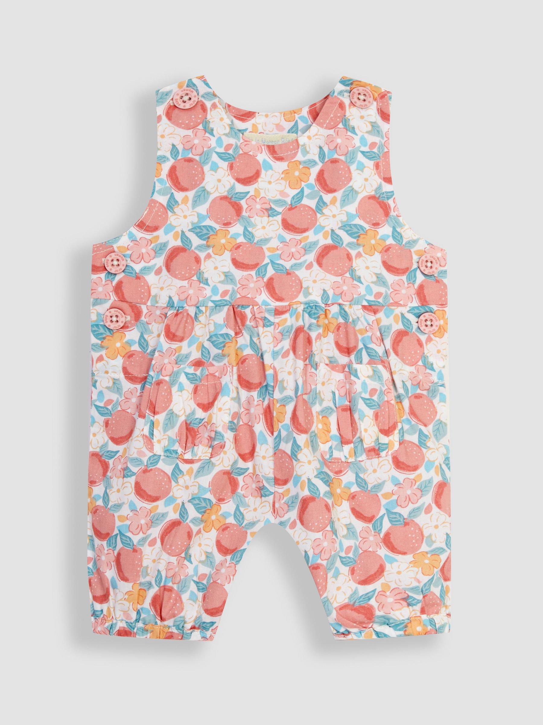 Pink Pretty Peach Floral Dungarees - Image 1 of 3