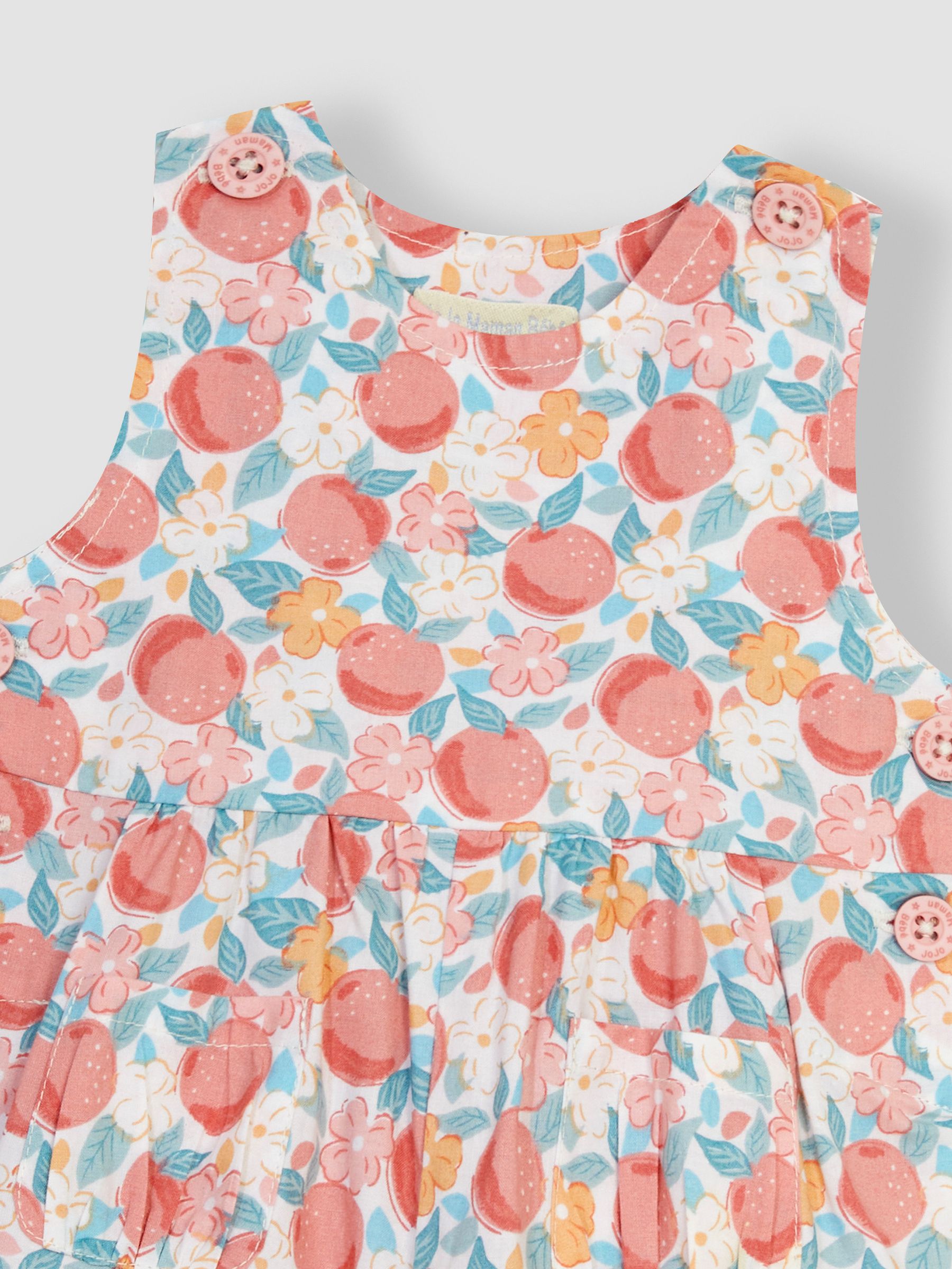 Pink Pretty Peach Floral Dungarees - Image 3 of 3