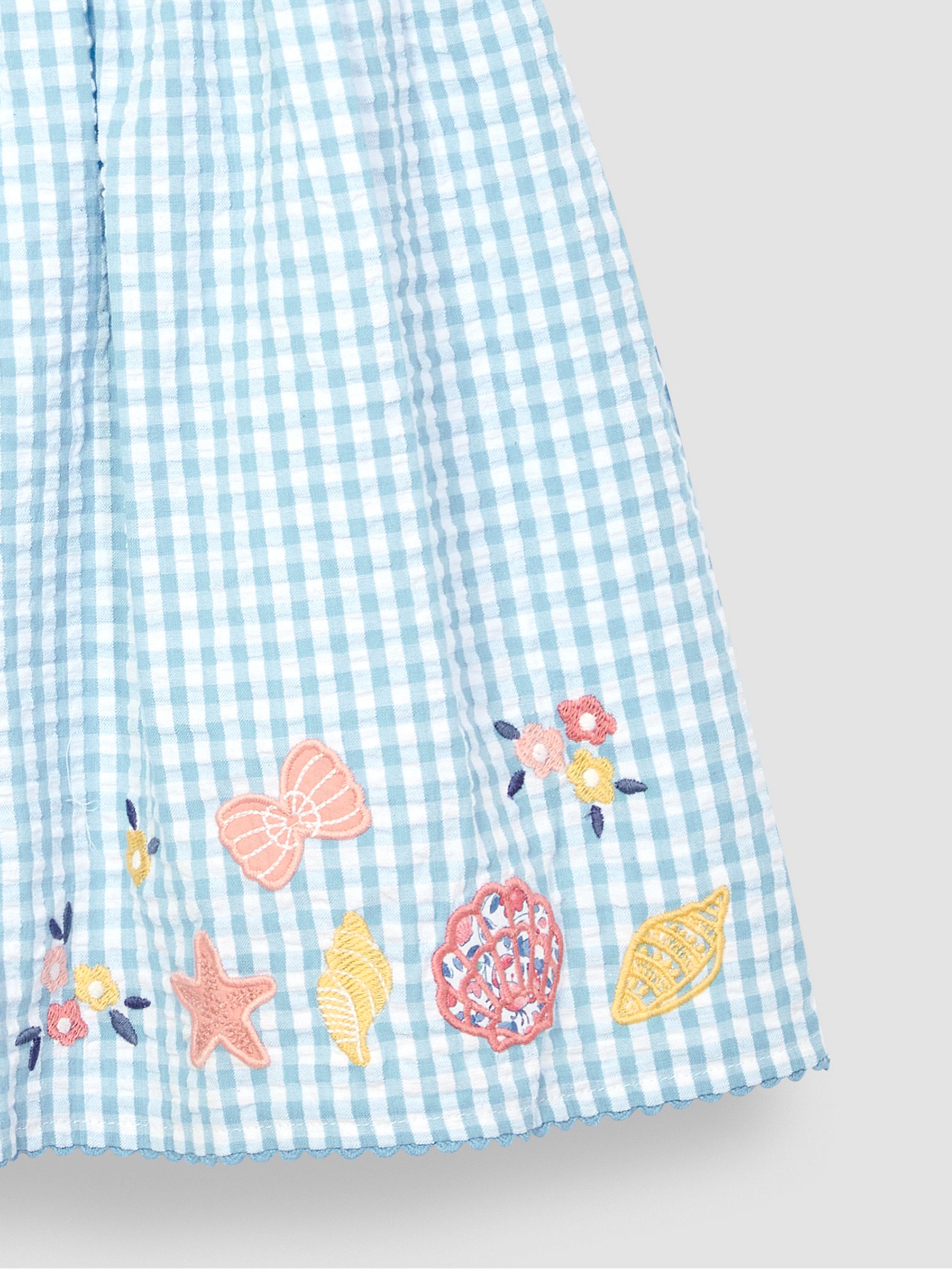 Blue Nautical Appliqué Gingham Summer Dress - Image 3 of 3