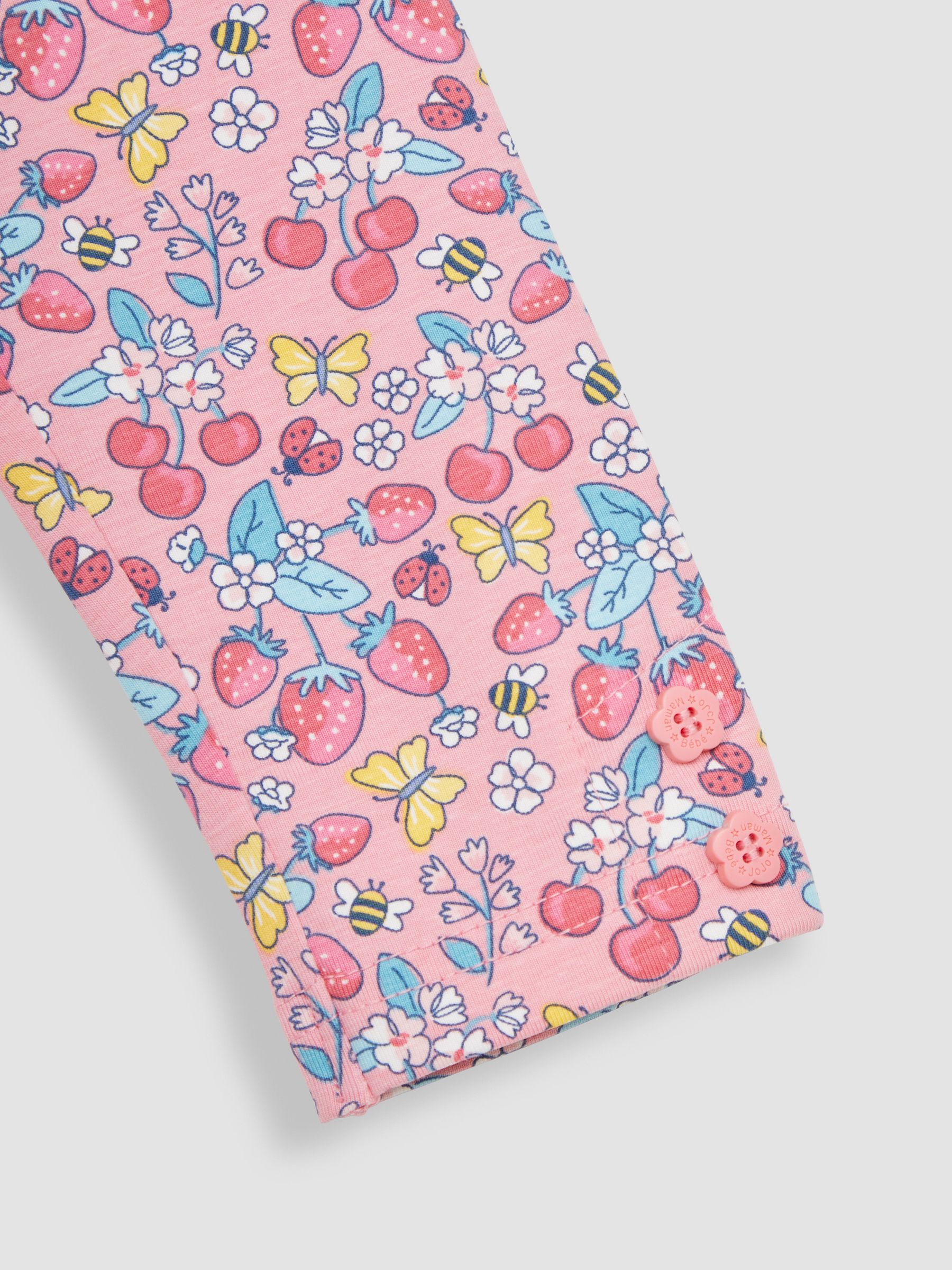 Pink Strawberry Garden Floral & Blue 2-Pack Leggings - Image 5 of 7