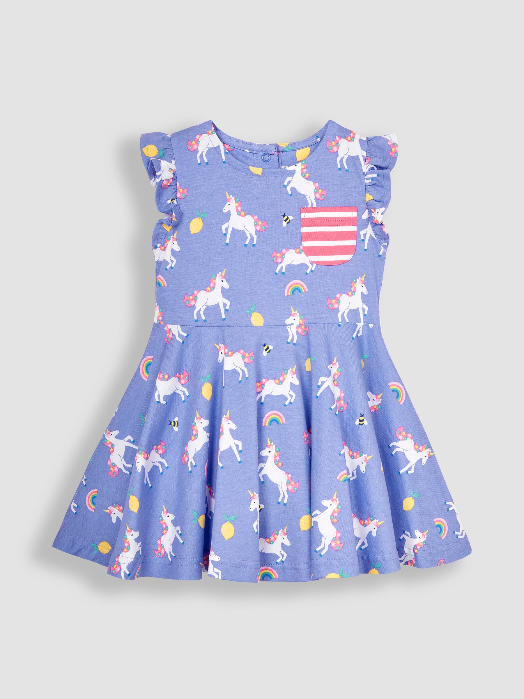 Purple Unicorn Skater Jersey Dress - Image 1 of 2