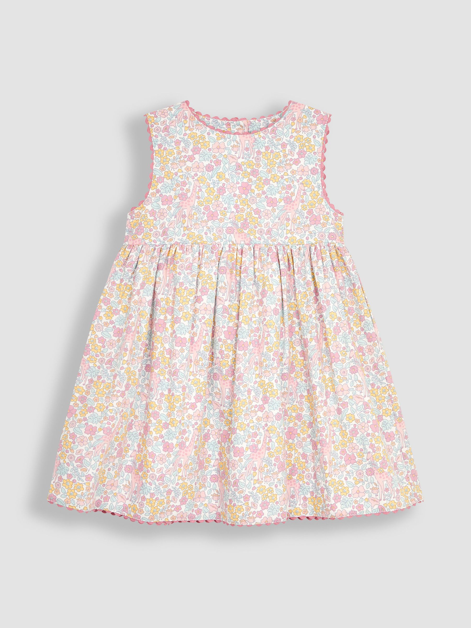 Pink Giraffe Floral Summer Dress - Image 1 of 3