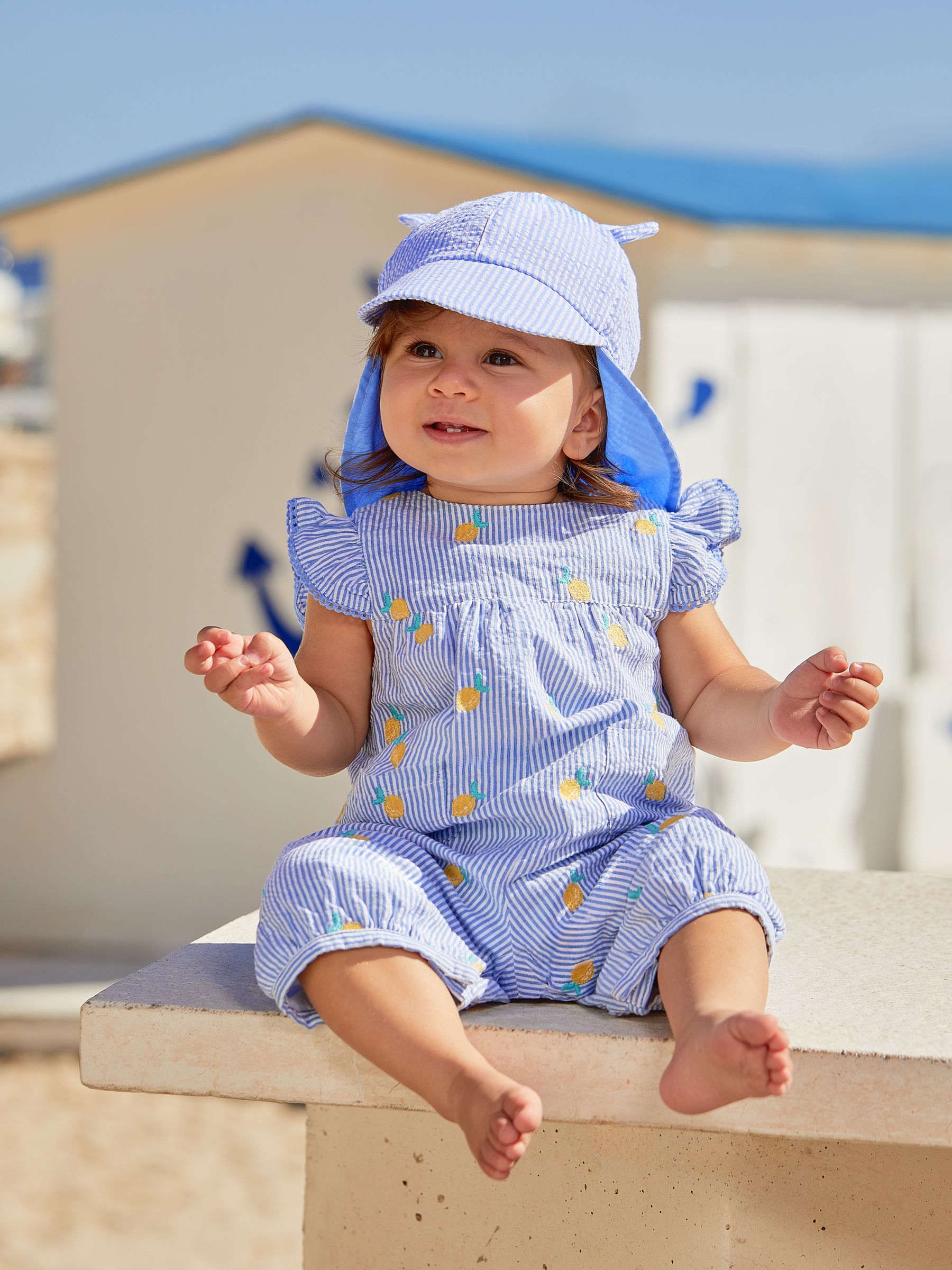 Blue Lemon Embroidered Pretty Sunsuit - Image 1 of 4