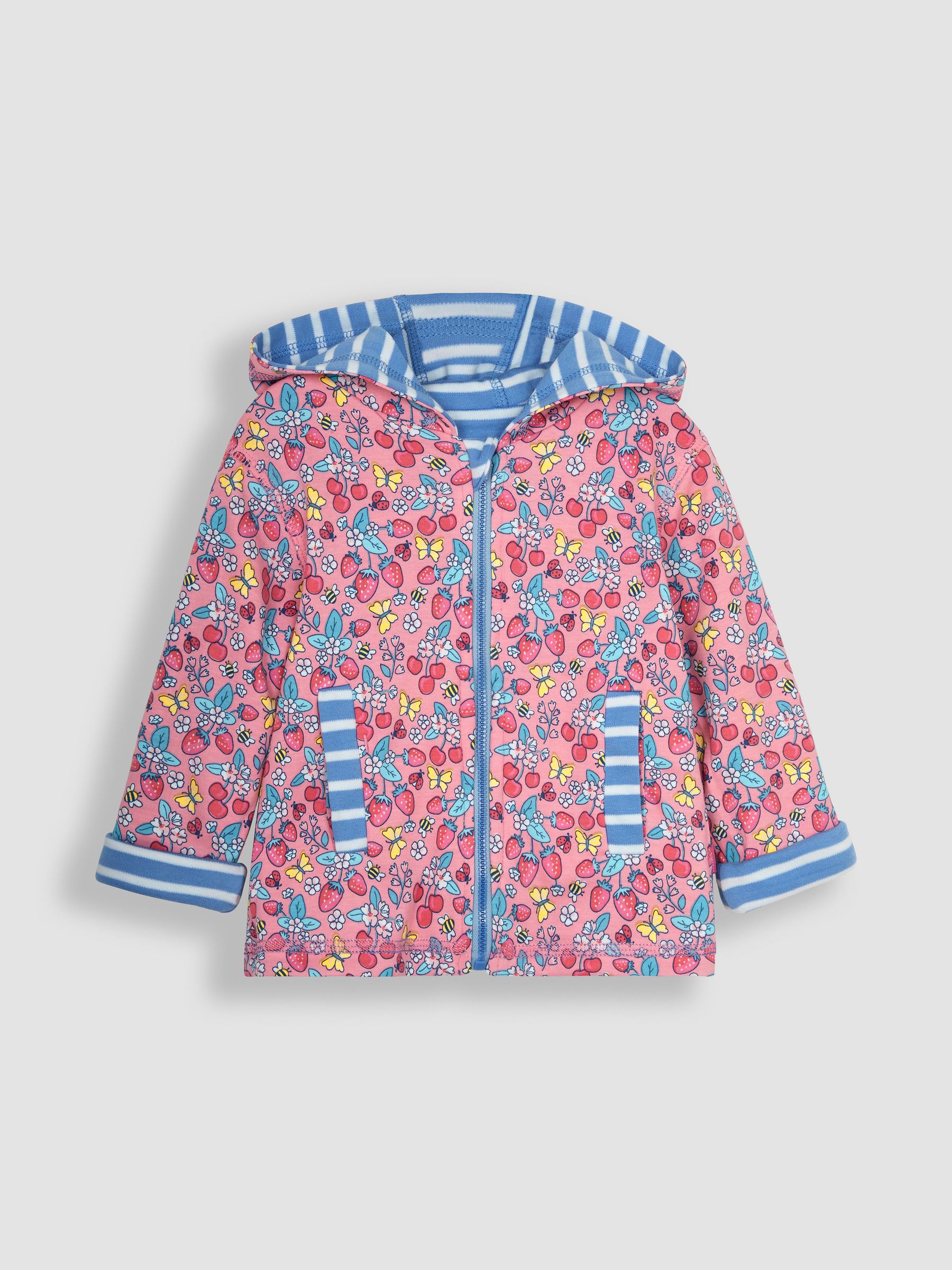 Blue Ladybird Appliqué Reversible Jersey Hoodie - Image 4 of 7