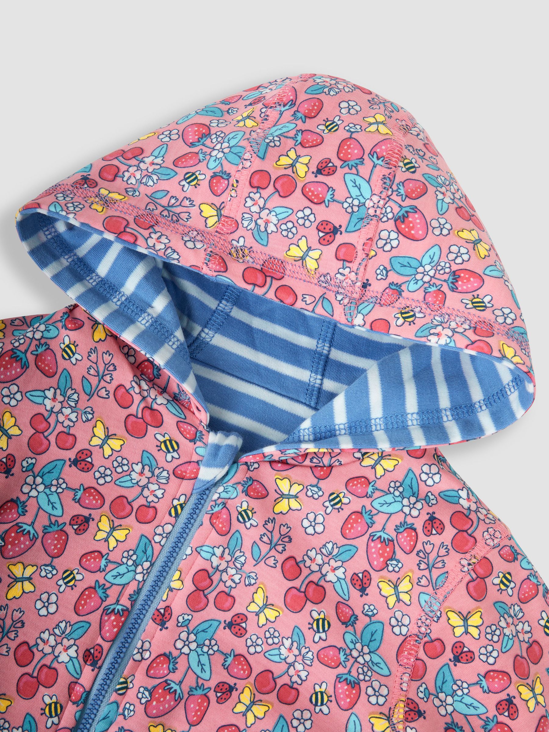 Blue Ladybird Appliqué Reversible Jersey Hoodie - Image 6 of 7