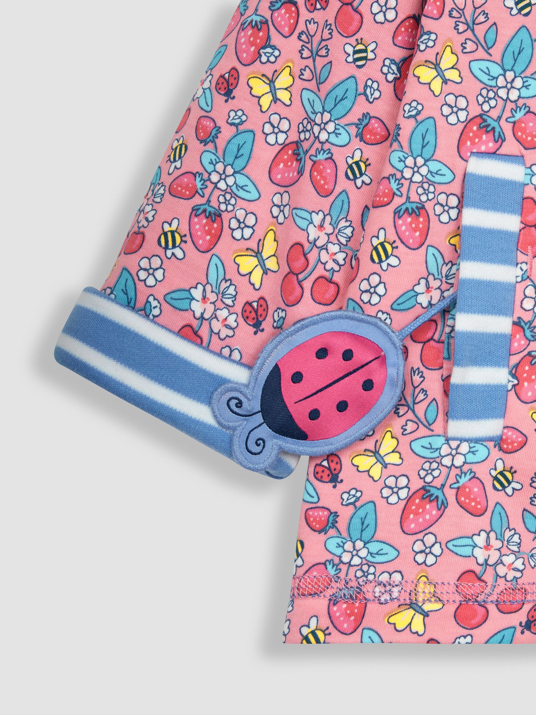 Blue Ladybird Appliqué Reversible Jersey Hoodie - Image 7 of 7