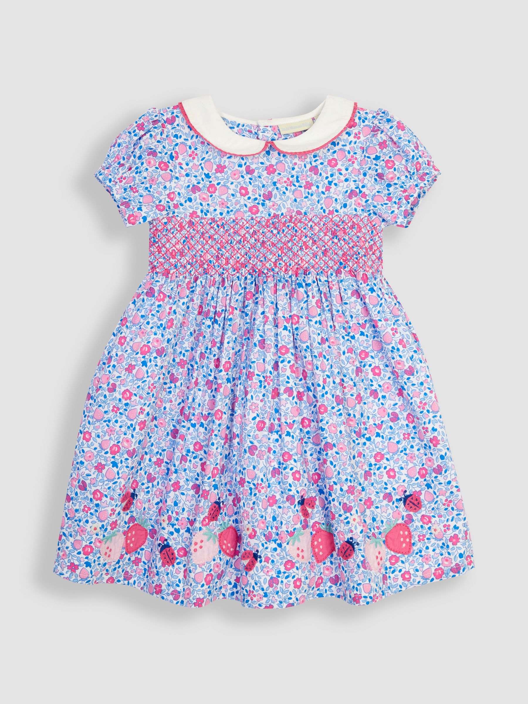 Pink Ladybird Ditsy Embroidered Smocked Dress - Image 2 of 4