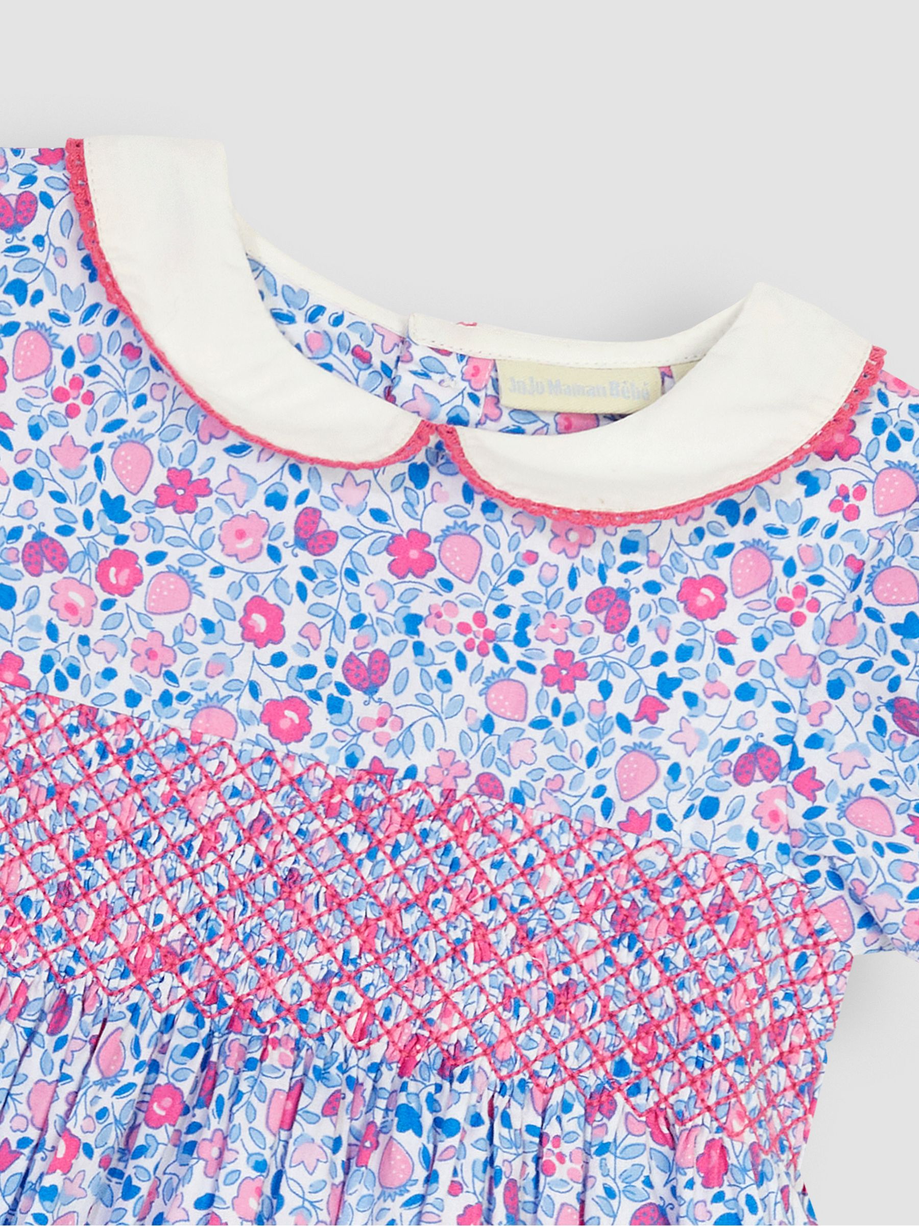 Pink Ladybird Ditsy Embroidered Smocked Dress - Image 4 of 4