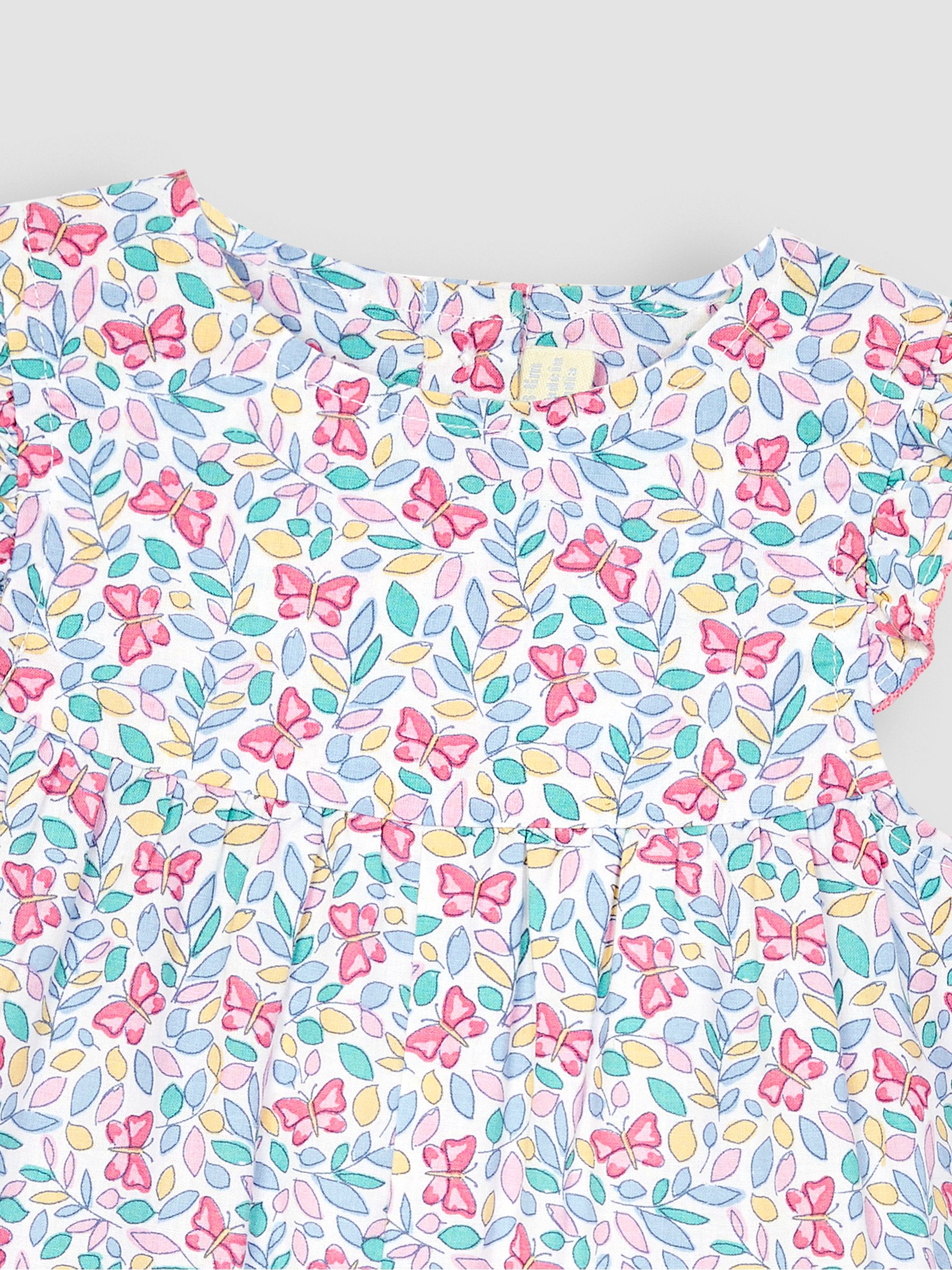 White Butterfly Appliqué Pockets Pretty Sunsuit - Image 3 of 4