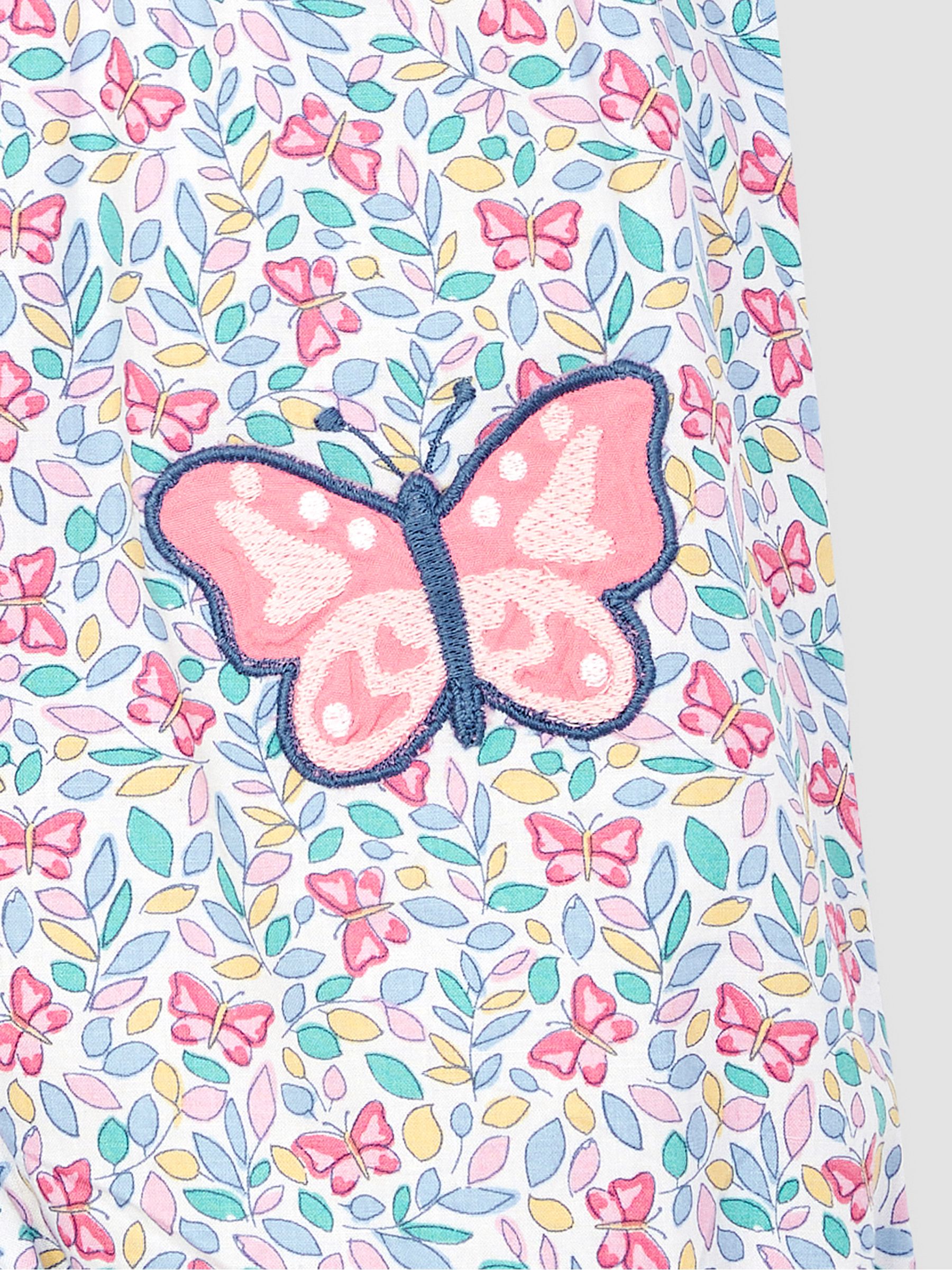 White Butterfly Appliqué Pockets Pretty Sunsuit - Image 4 of 4
