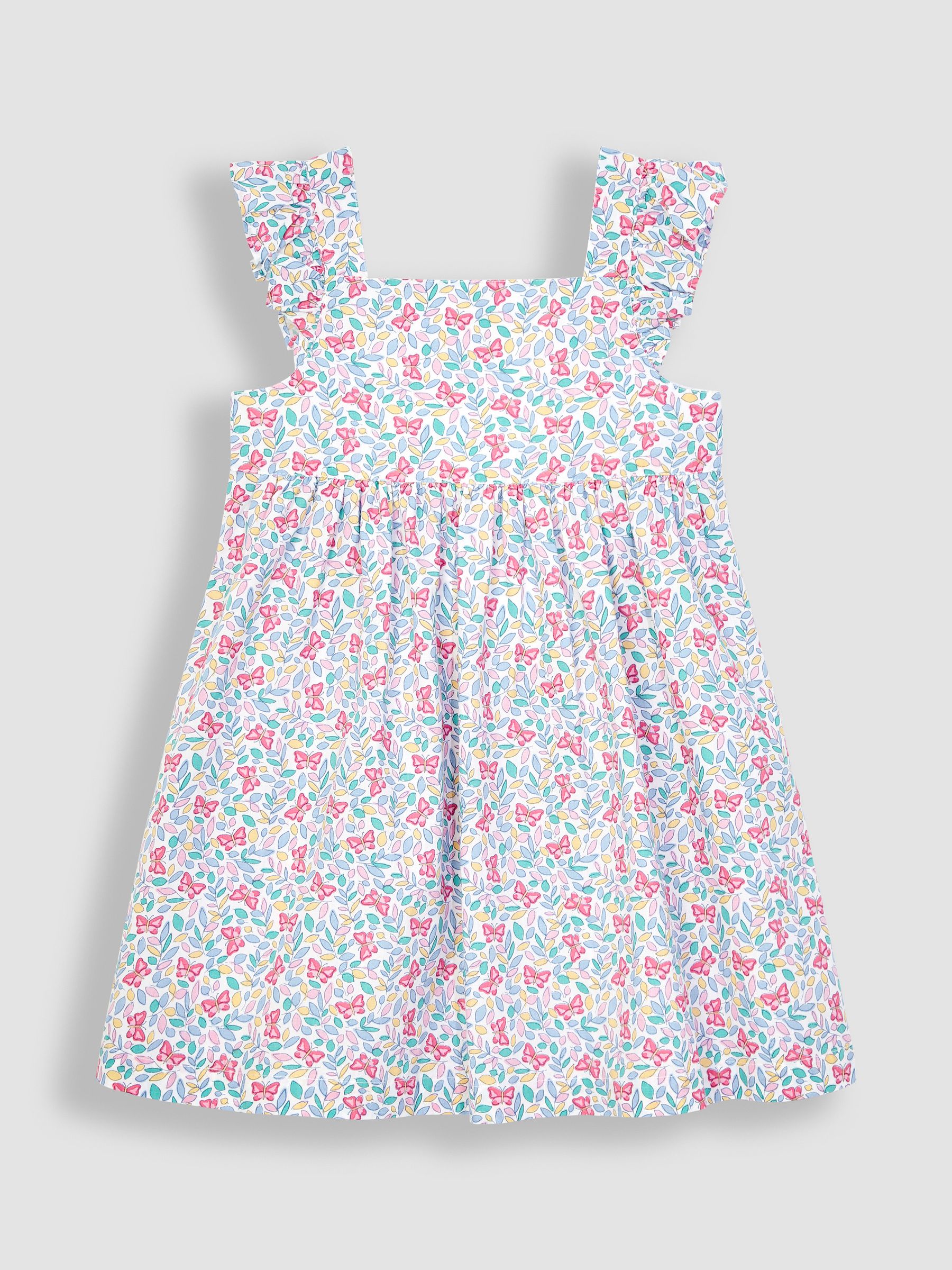 White Butterfly Frill Shoulder Dress - Image 1 of 3