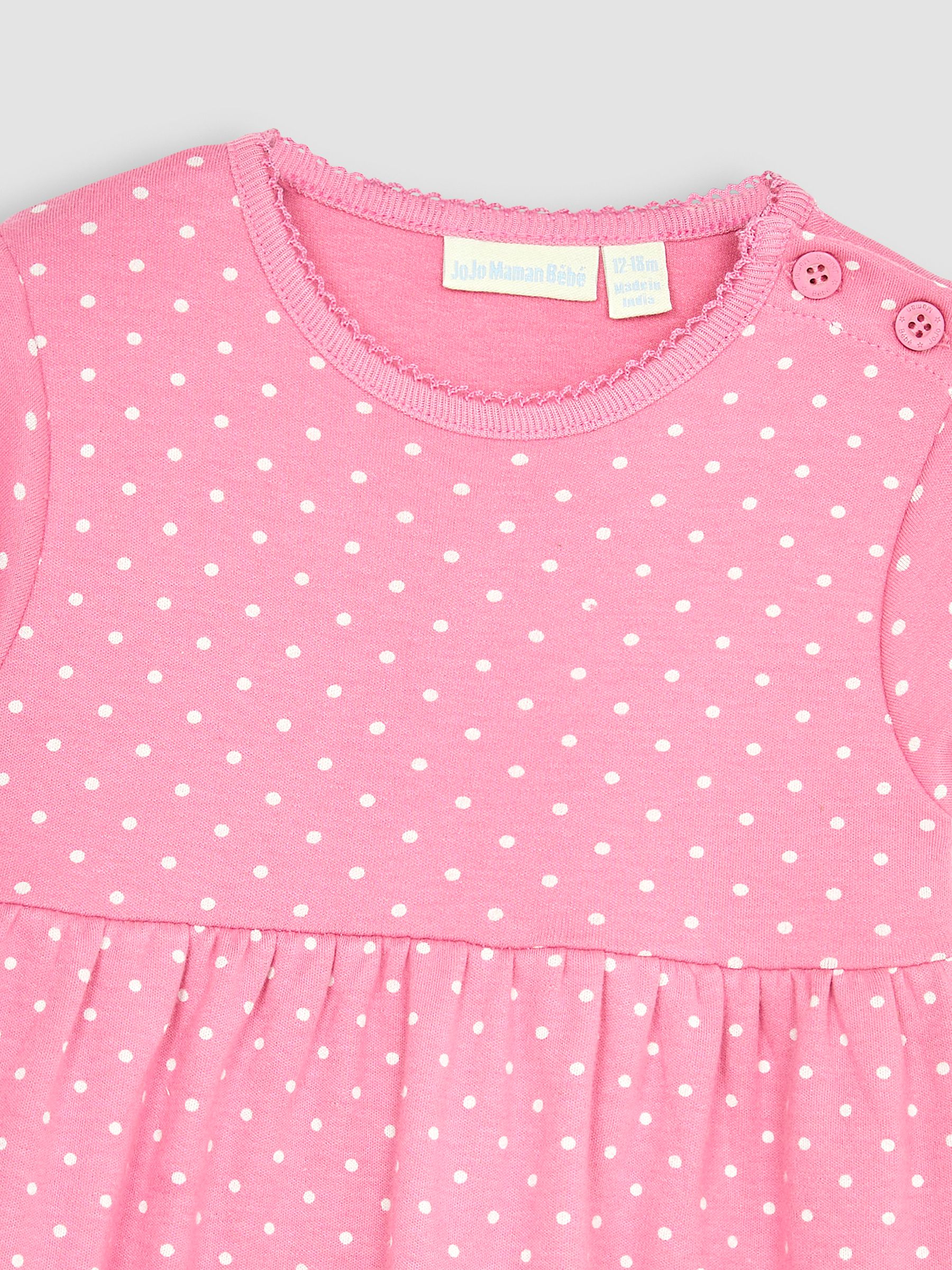 Pink Mouse Spot Appliqué Hem Jersey Dress - Image 2 of 3