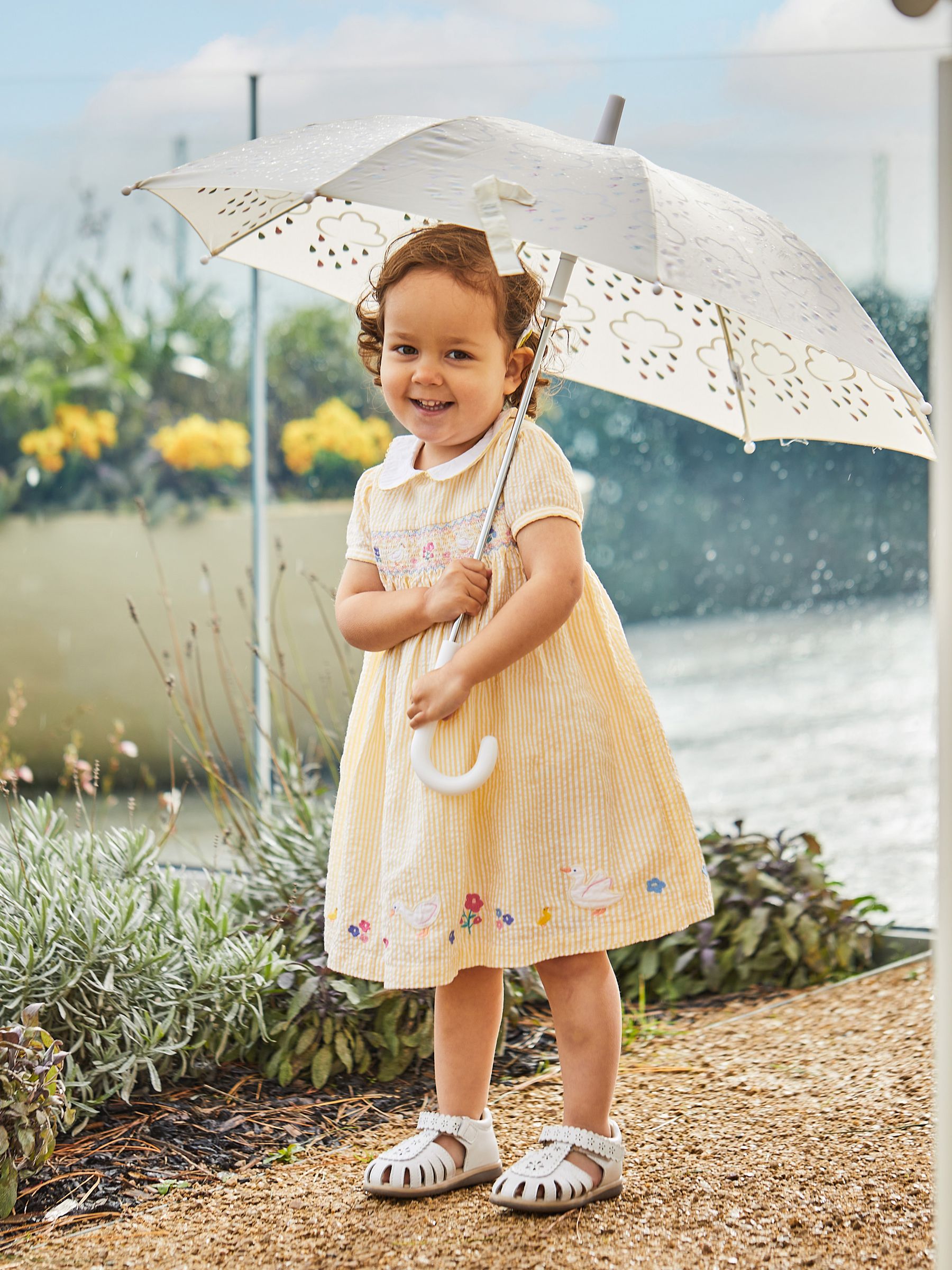 Yellow Duck Embroidered Smocked Dress - Image 1 of 7